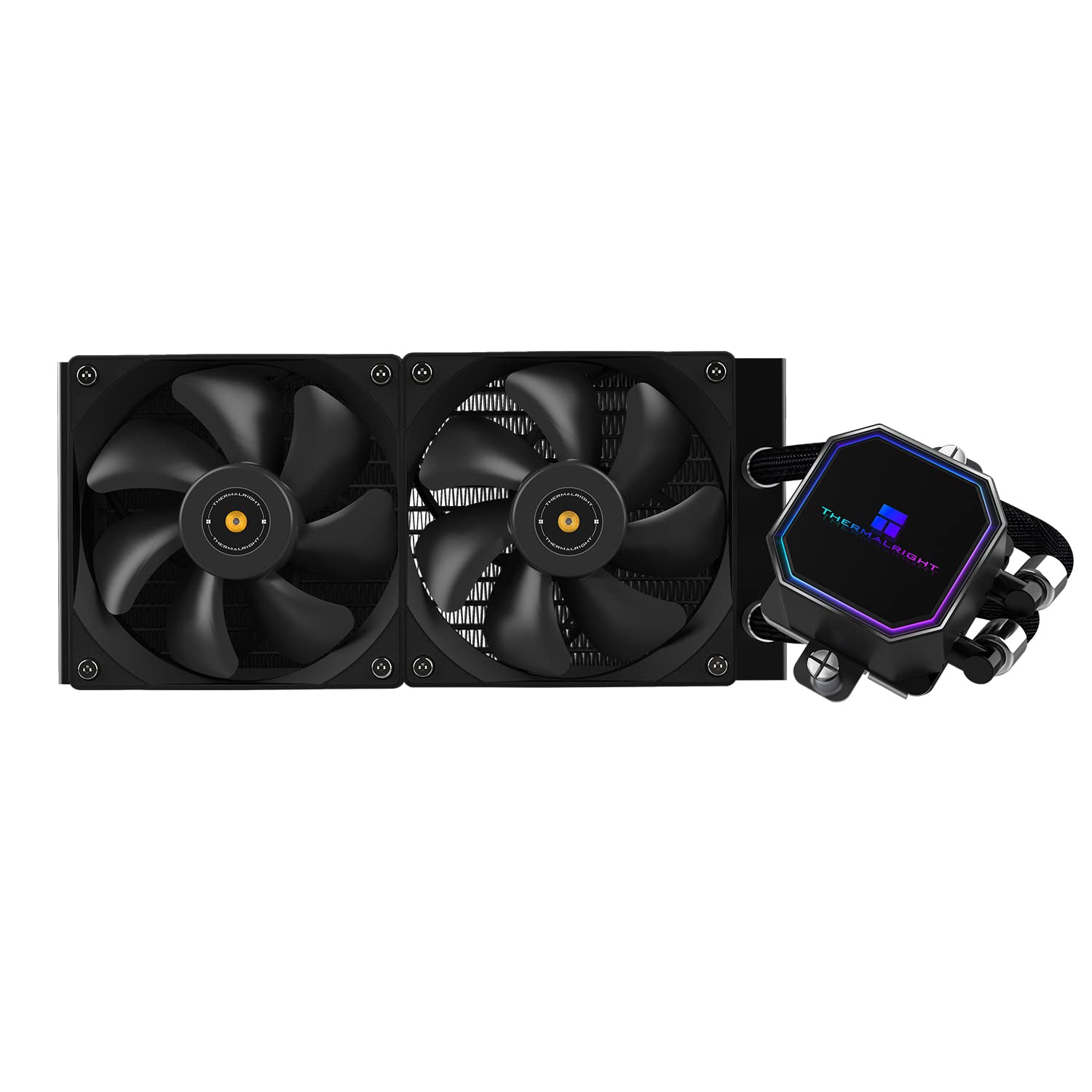 Thermalright Frozen Prism 240 Black Aio Water Cooler,Liquid Cpu Cooler, 2  120Mm Pwm Fans Water Cooling System,1850Rpm High Spee