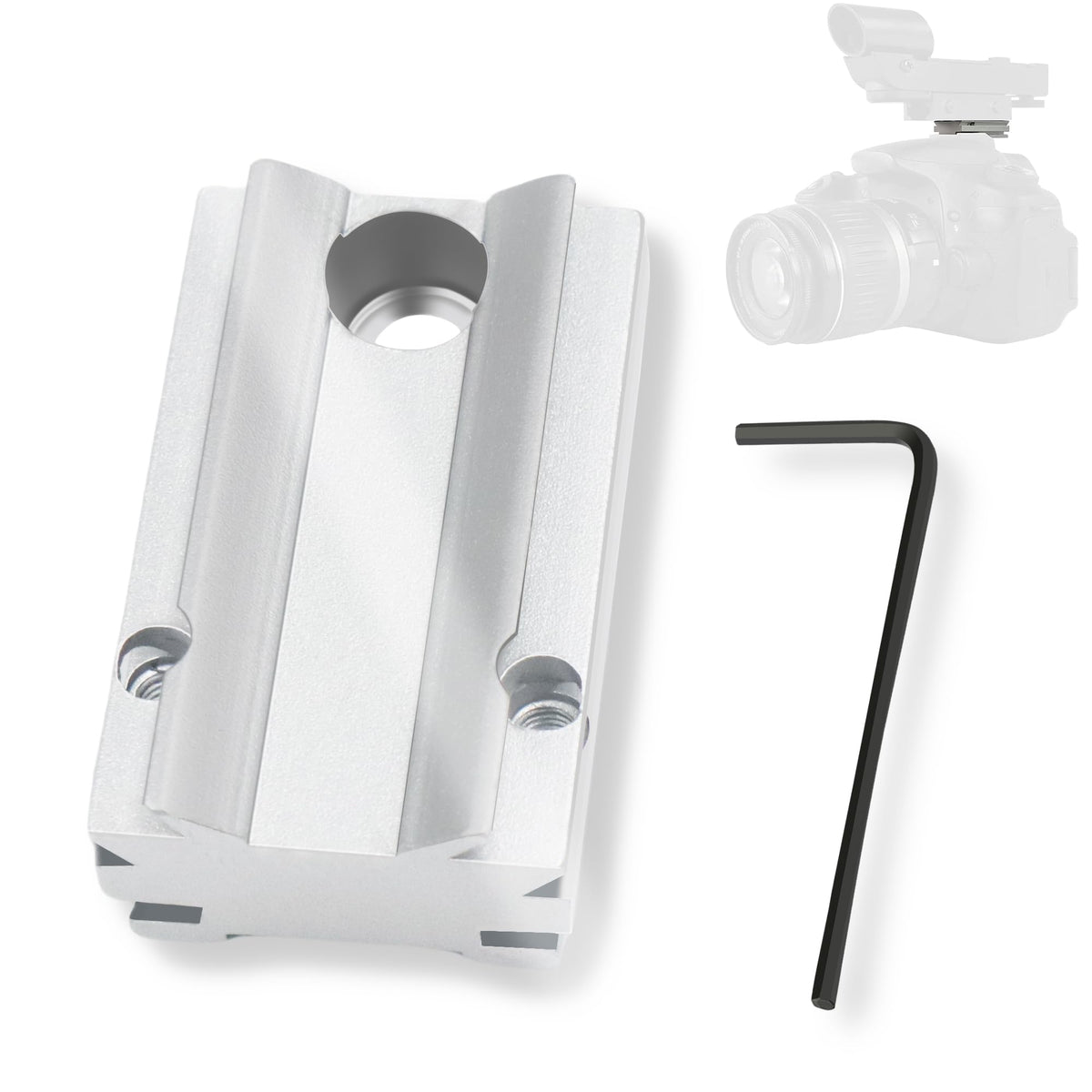 Astromania Silver Plate For The Flash Shoe Of Dslr Cameras - Mount The 1X40Rd Reflex Red Green Dot Sight To Dslr Cameras
