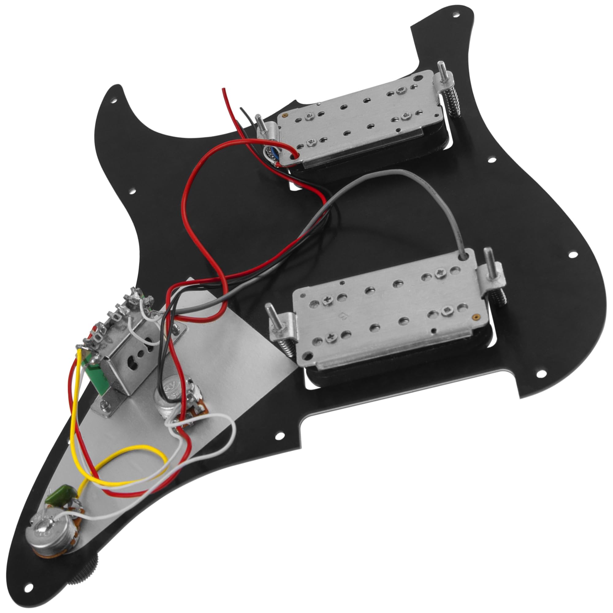 Yootones 11 Hole 3 Ply Hh Prewired Loaded Pickguard W/Alnico 5 Hh Humbucker Pickups Compatible With Usa/Mexican Fender Standard