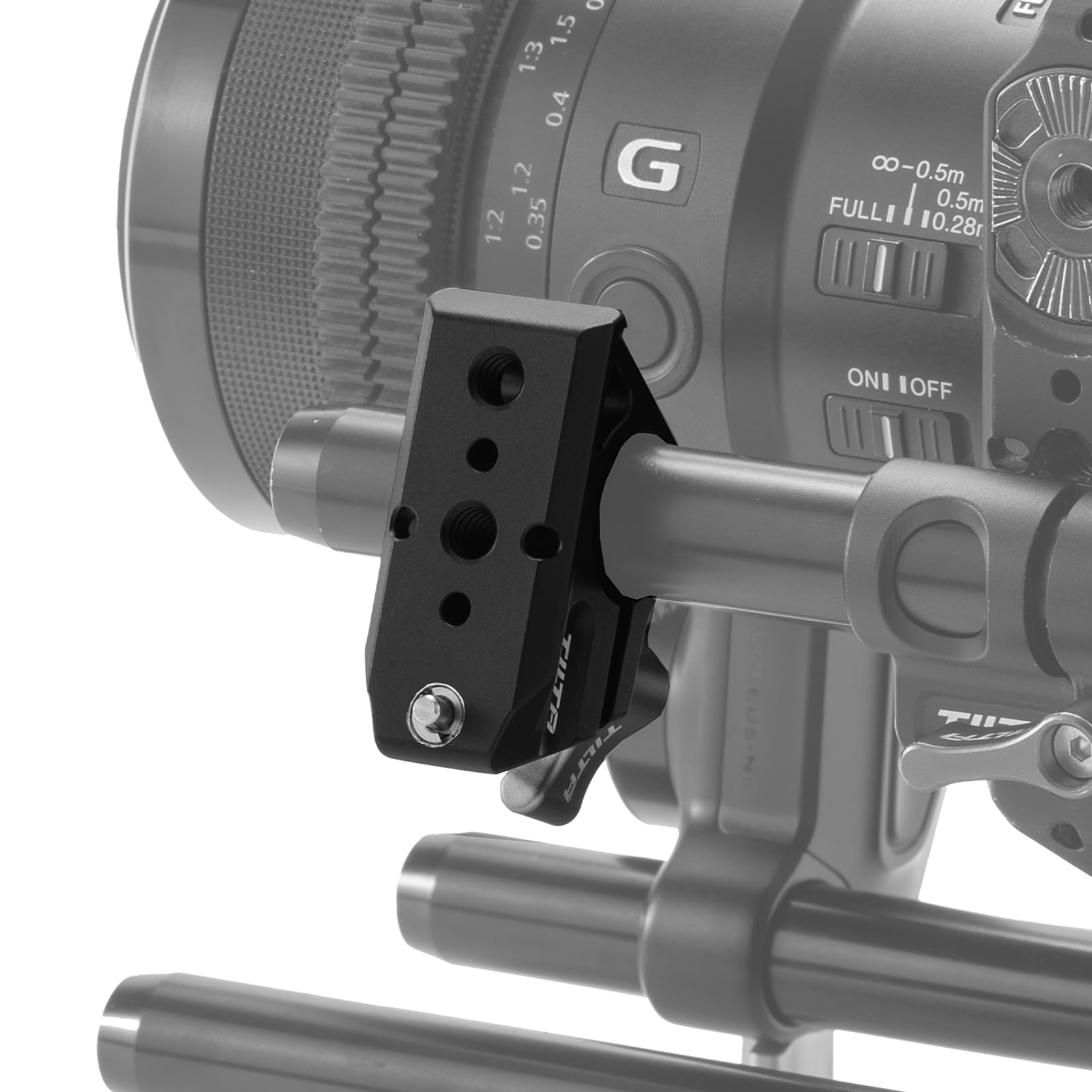 Tilta 15mm Rod Holder to NATO Rail Attachment - Black | Compatible with Nano II Hand Wheel | Works with NATO Accessories | Safet