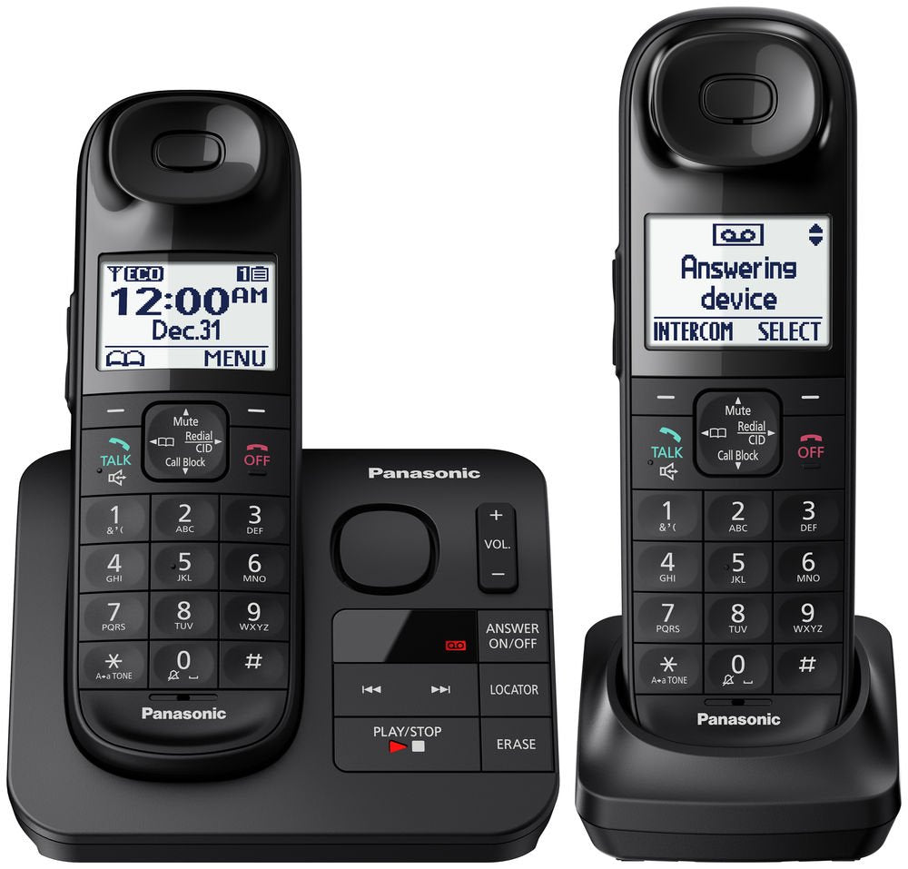 Panasonic Kx Tgl432B Dect_6.0 2 Handset Landline Telephone, Black