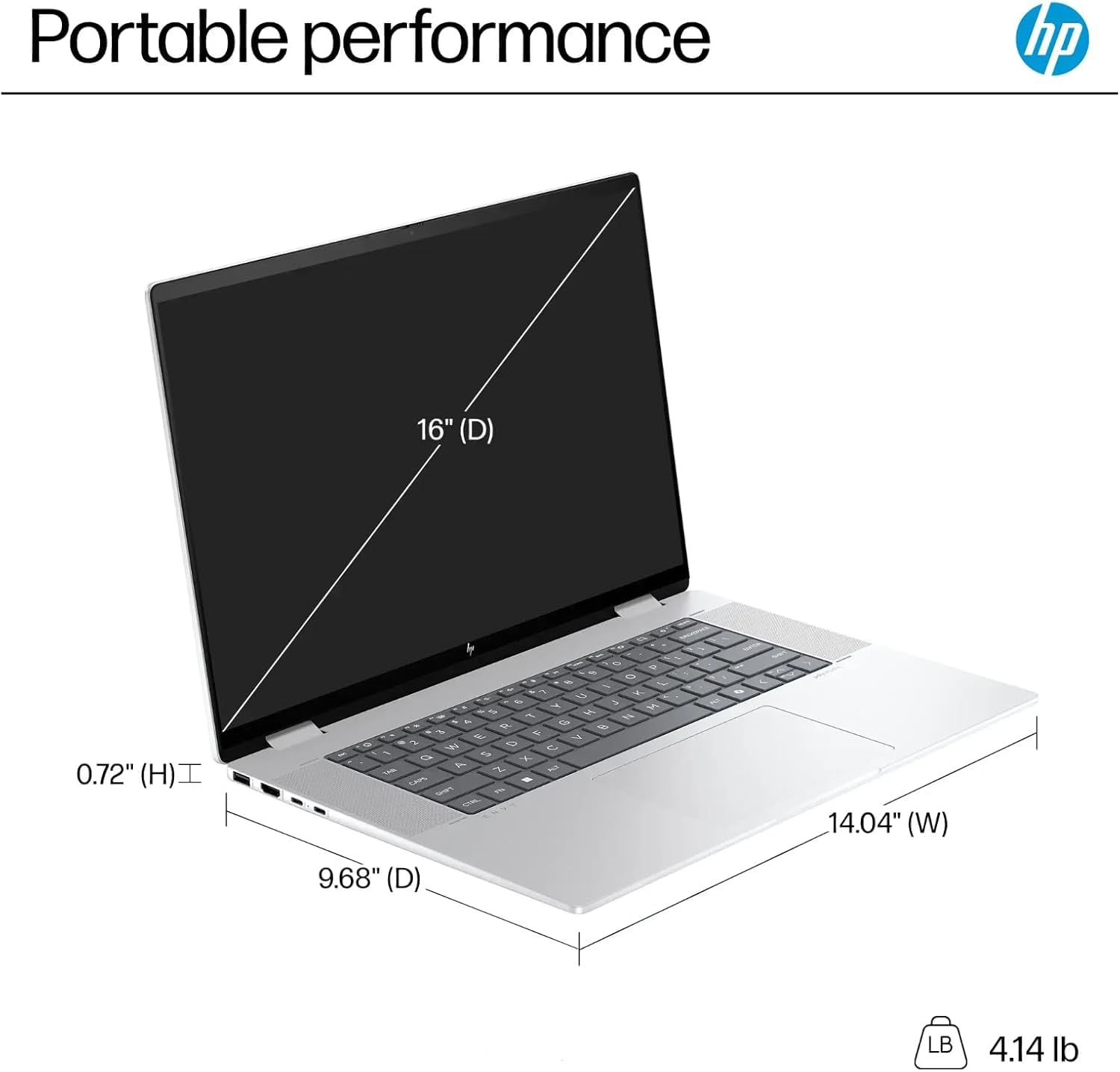 Hp   Envy 2 In 1 16'' 2K (1920 X 1200) Touch Screen Laptop   Intel Core Ultra I7 16Gb Memory   2Tb Ssd   Copilot   Thunderbolt 4