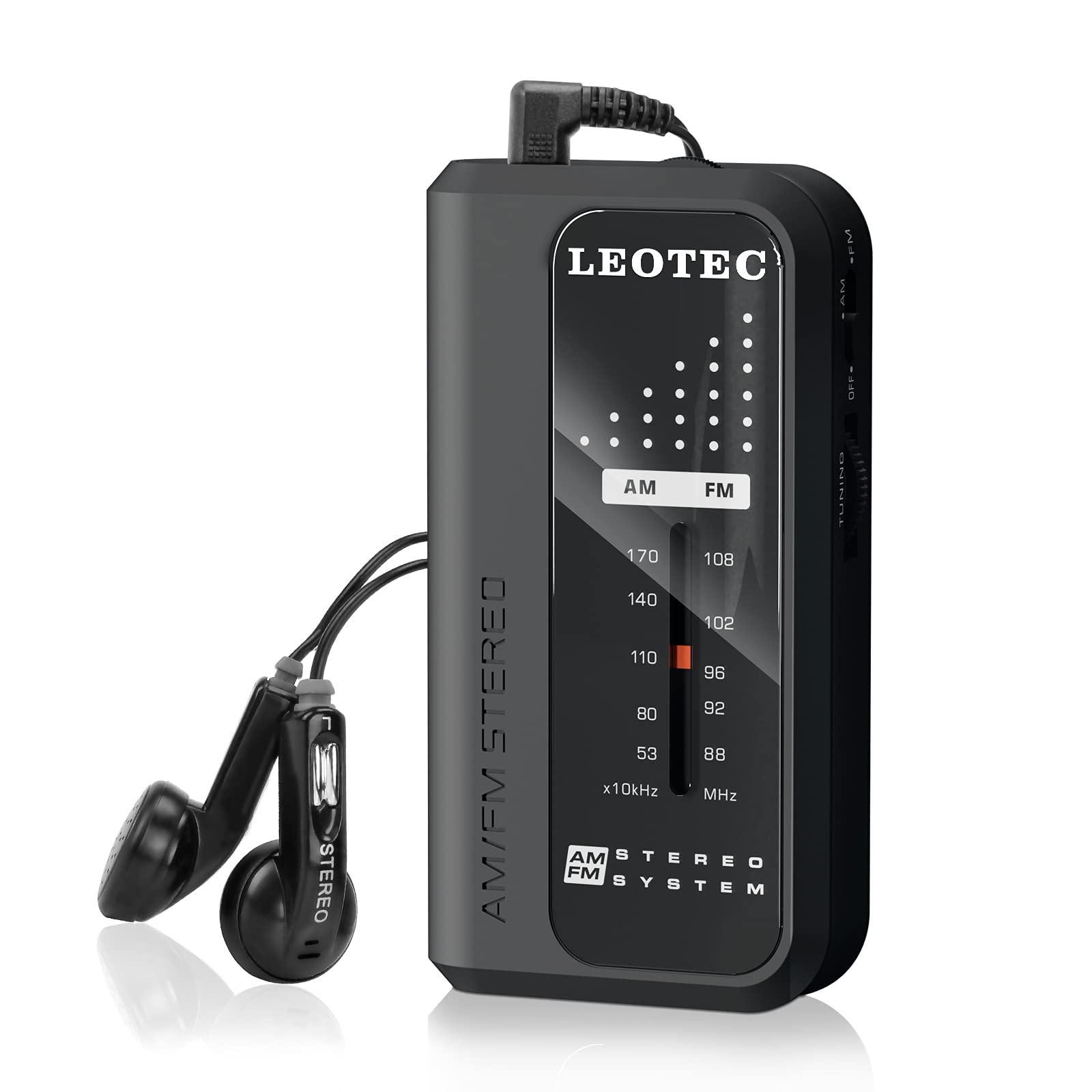 Leotec Small Pocket Radios, Battery Operated Am Fm Radio, Dbs Function Great Reception For Indoor, Outdoor & Emergency Use,Porta