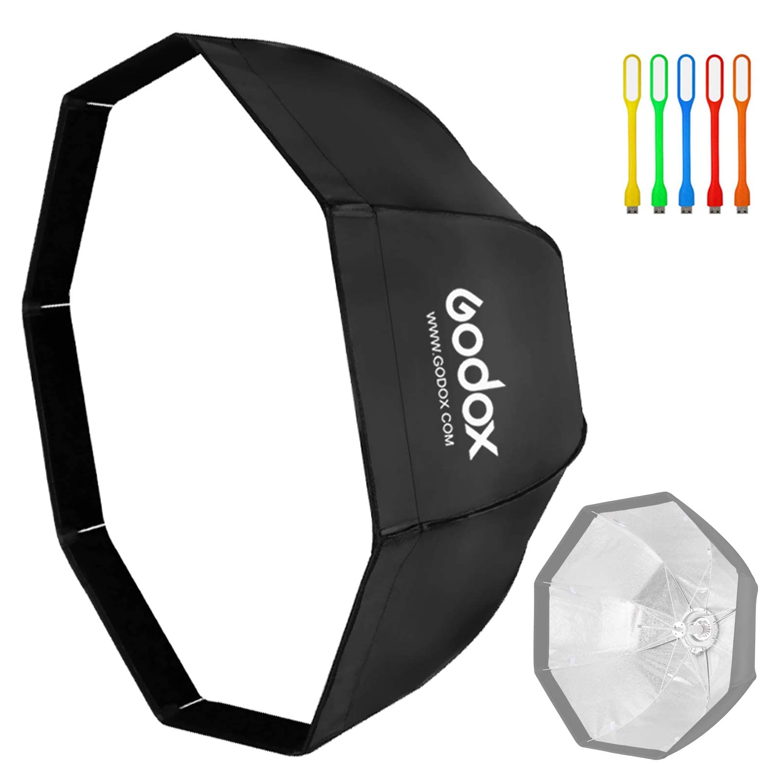 Godox Sb Ue 32''/80Cm Octagon Softbox Kit, Octa Foldable Umbrella Softbox, Portable Octabox With Bowens Mount Speedring And Carr