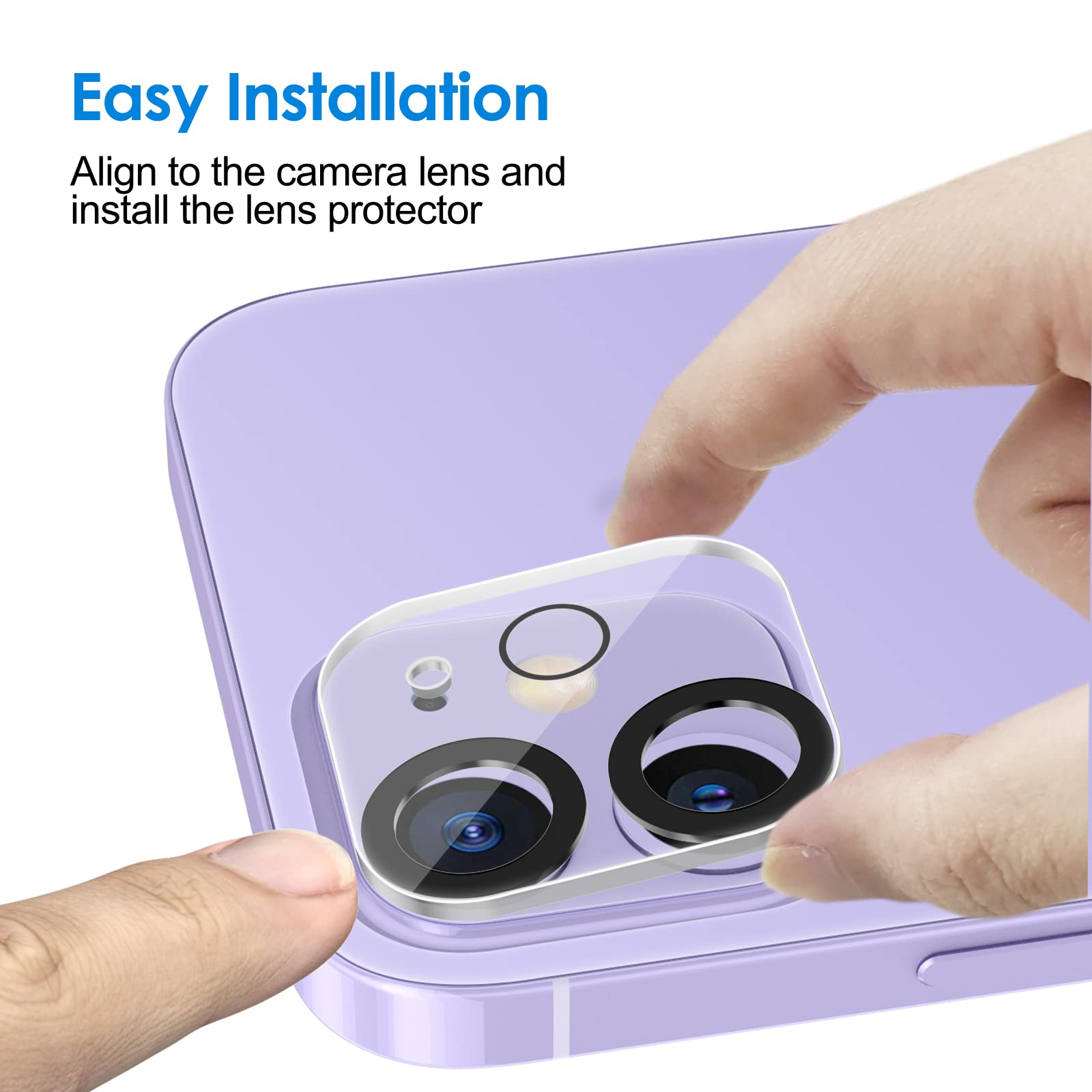 Jetech Camera Lens Protector For Iphone 11 6.1-Inch And Iphone 12 Mini 5.4-Inch, 9H Tempered Glass, Hd Clear, Anti-Scratch, Case