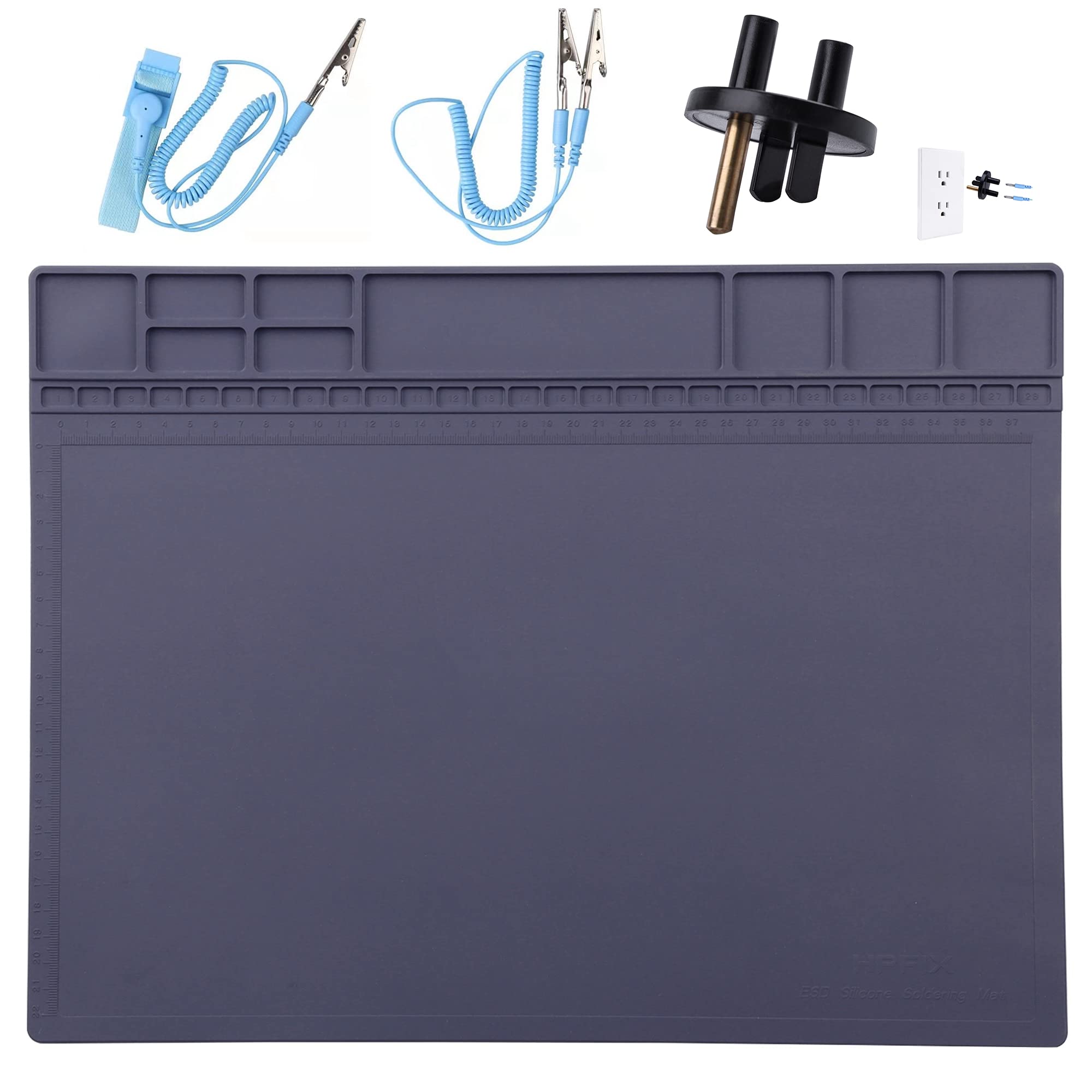 Anti Static Mat Esd Safe For Electronic Includes Esd Wristband And Grounding Wire, Hpfix Silicone Soldering Repair Mat 932F Heat