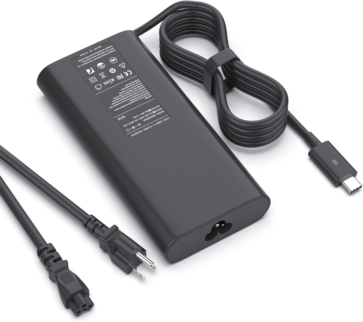 90W Usb C Laptop Charger For Dell Latitude, Power Cord For 5420 5520 7420 5400 7300 7275 7280 7200 2 In 1 7285 2 In 1, Dc/Ac Ada