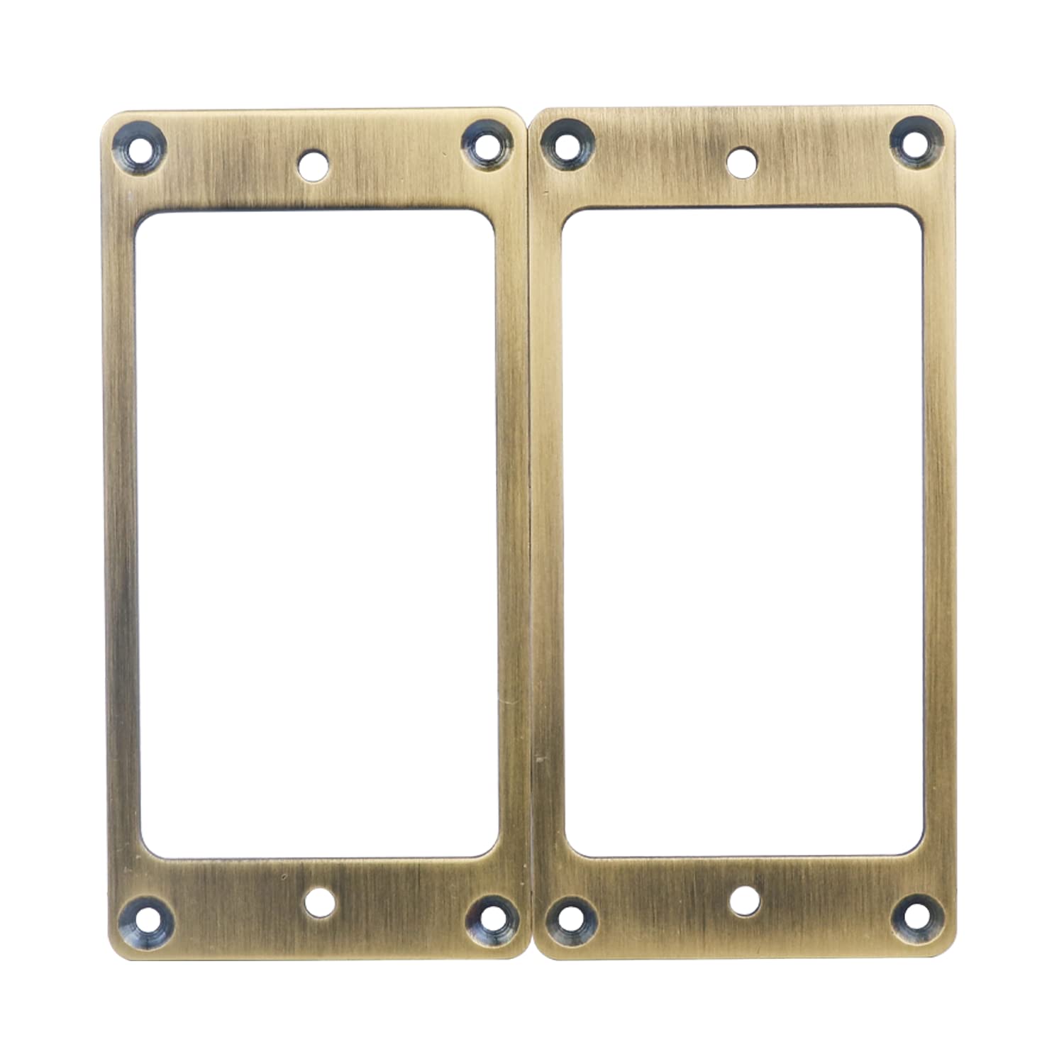 2Pcs Flat Metal Humbucker Pickup Mounting Ring Bridge And Neck Pickups Cover Frame Replacement For Lp Sg Guitar Electric Guitar