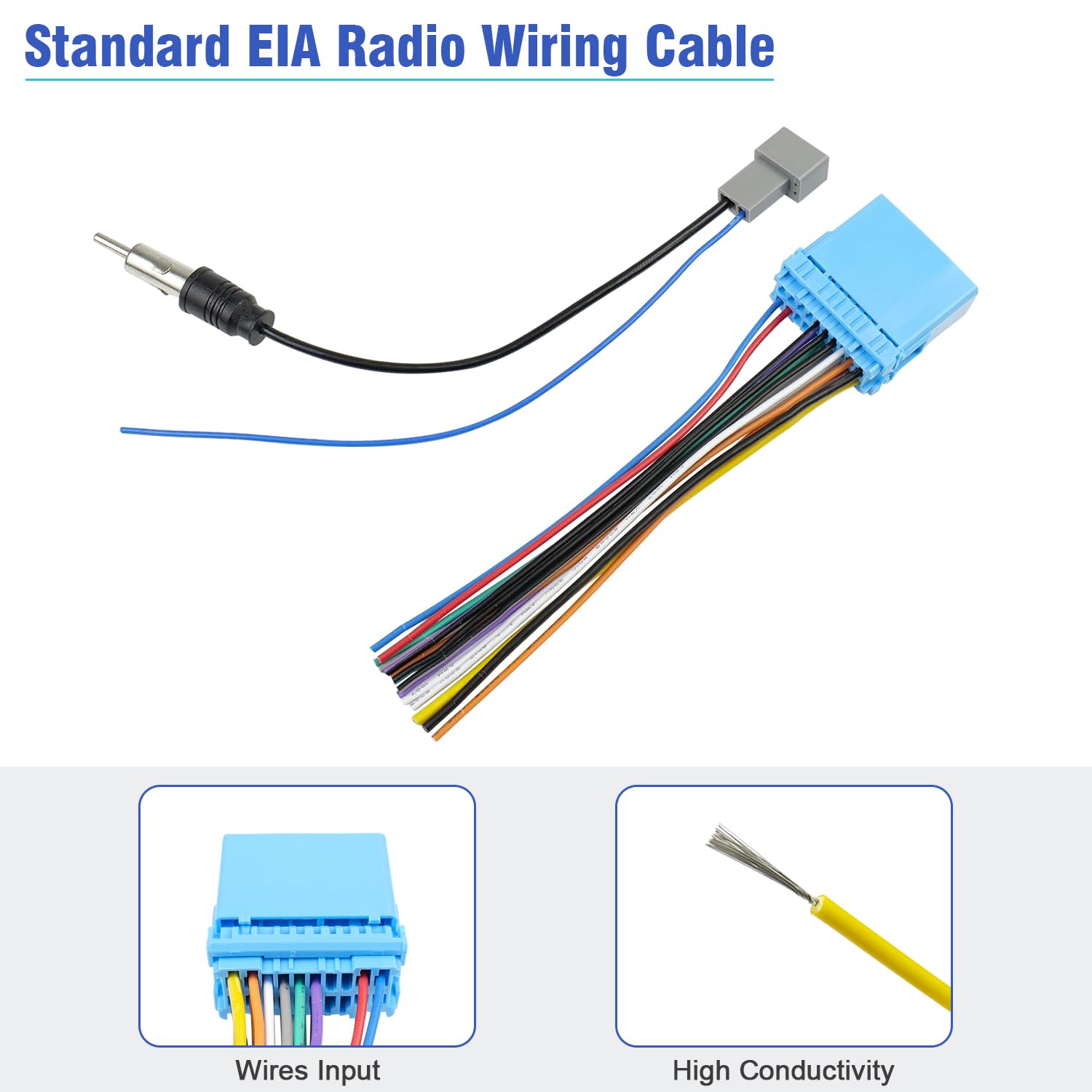 Jayubein Radio Wiring Harness Replacement For Honda Accord Civic Crv Odyssey Insight Pilot Element Ridgeline 20Pin Stereo Wire H