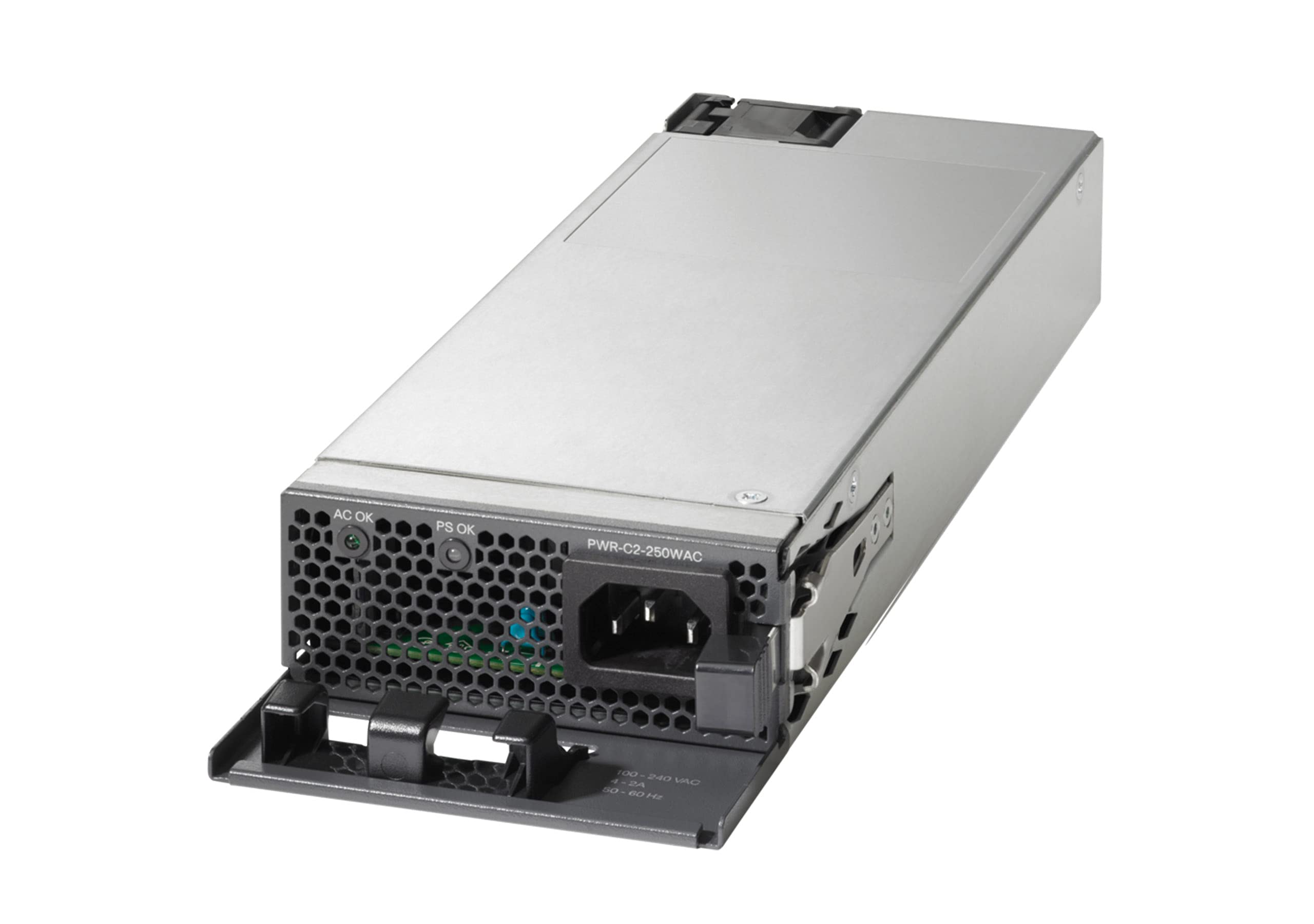 Cisco Catalyst PWR-C2-250WAC= AC Power Supply Module, 250W, Configuration 2, Internal Fan, Enhanced Limited (PWR-C2-250WAC=)