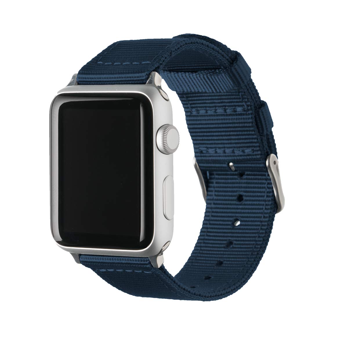 Archer Watch Straps   Premium Nylon Replacement Bands For Apple Watch (Navy, Stainless, 42/44/45Mm)