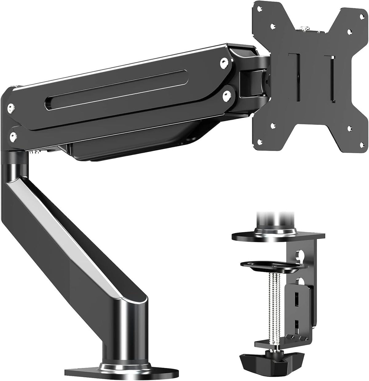 Suptek Monitor Mount Gas Spring Monitor Arm Desk Mount Fully Adjustable Fits 17 20 22 23 24 26 27 Inch Monitors Weight Capacity 