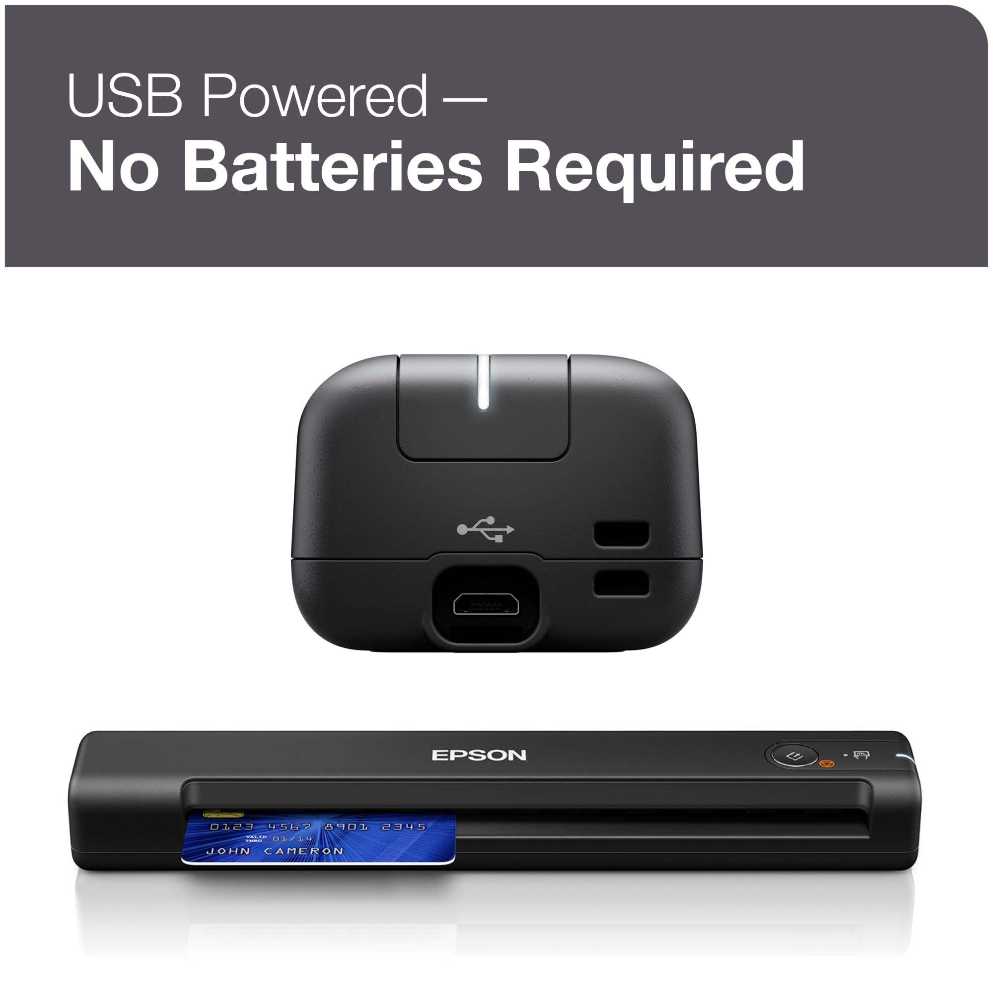 Epson Workforce Es 50 Portable Sheet Fed Document Scanner For Pc And Mac