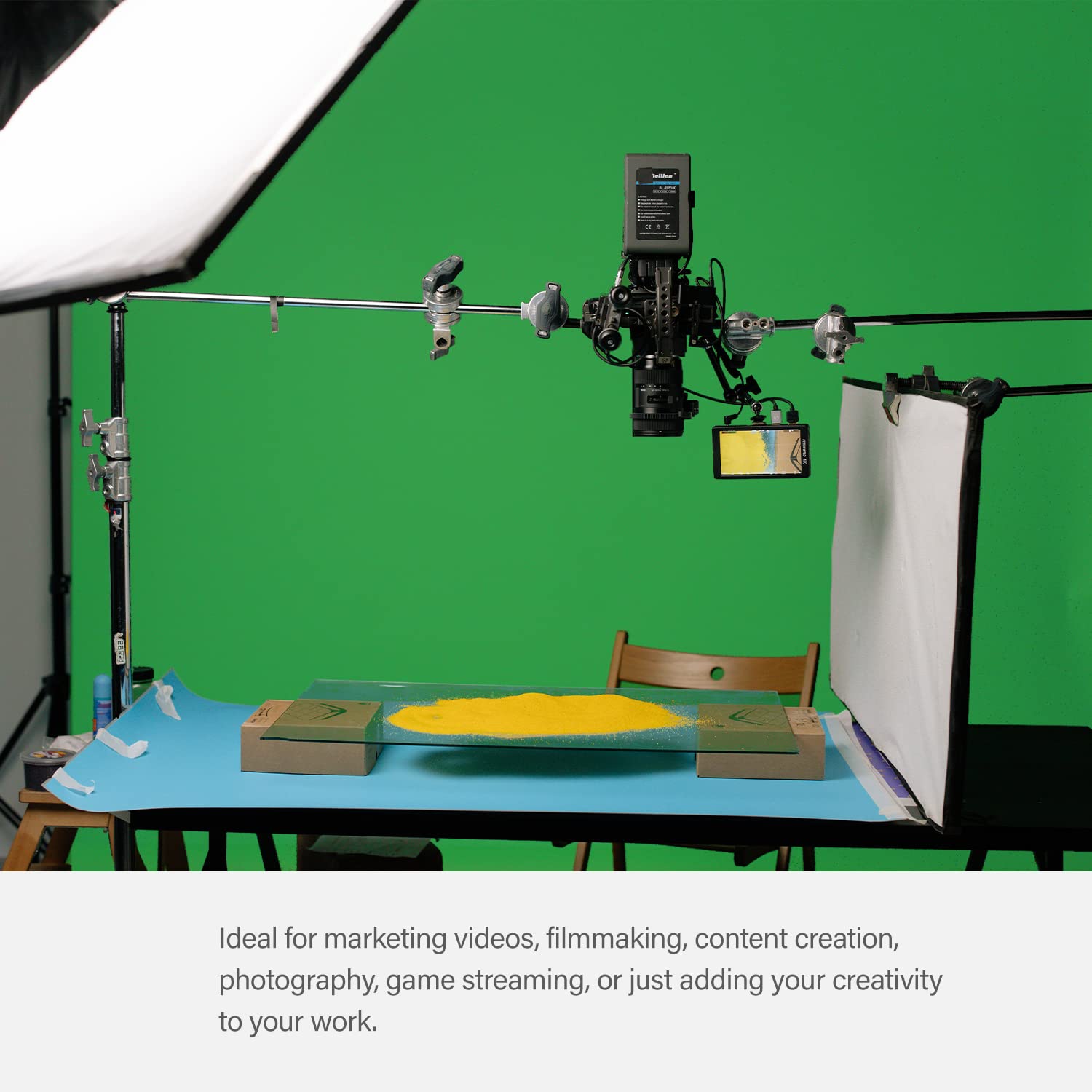 Julius Studio 5 Ft.(W) X 10 Ft.(H) Green Chromakey Photo Video Studio Fabric Backdrop, Background Screen, Photography Studio, Js