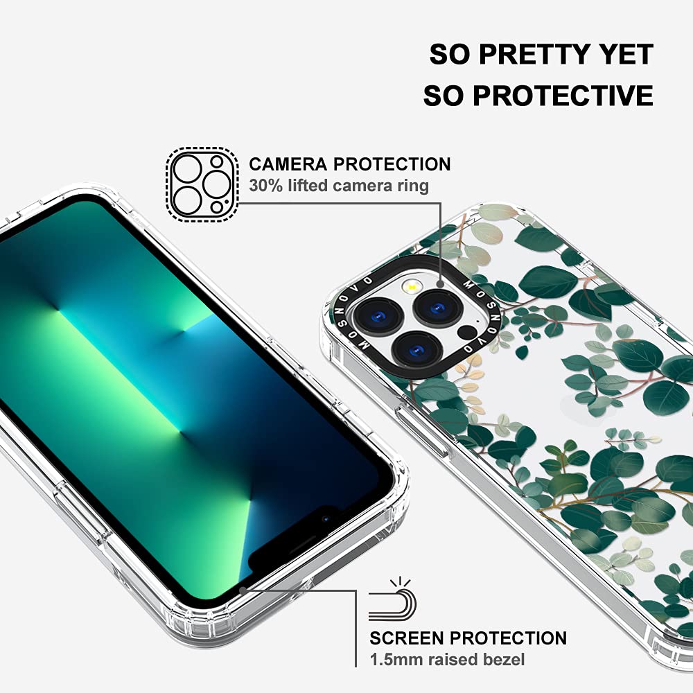 Mosnovo Case For Iphone 13 Pro, [Buffertech 6.6Ft Military-Grade Drop Protection] [Anti Peel Off Tech] Clear Tpu Bumper Phone Ca