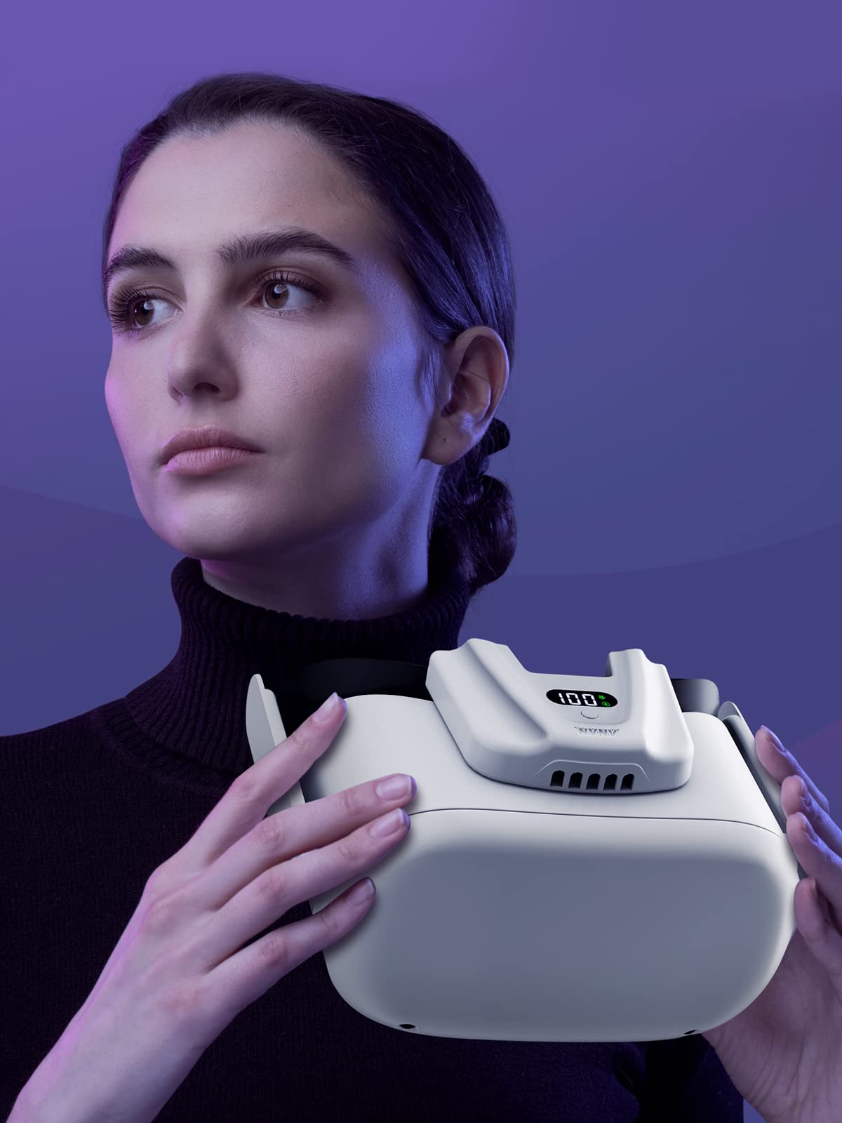 Nvnv Vr Fan For Oculus Quest 2,Anti-Fogging Accelerated Air Flow Cooling Fan With Facial Interface,Sweat-Proof Face Cover,Vr Acc