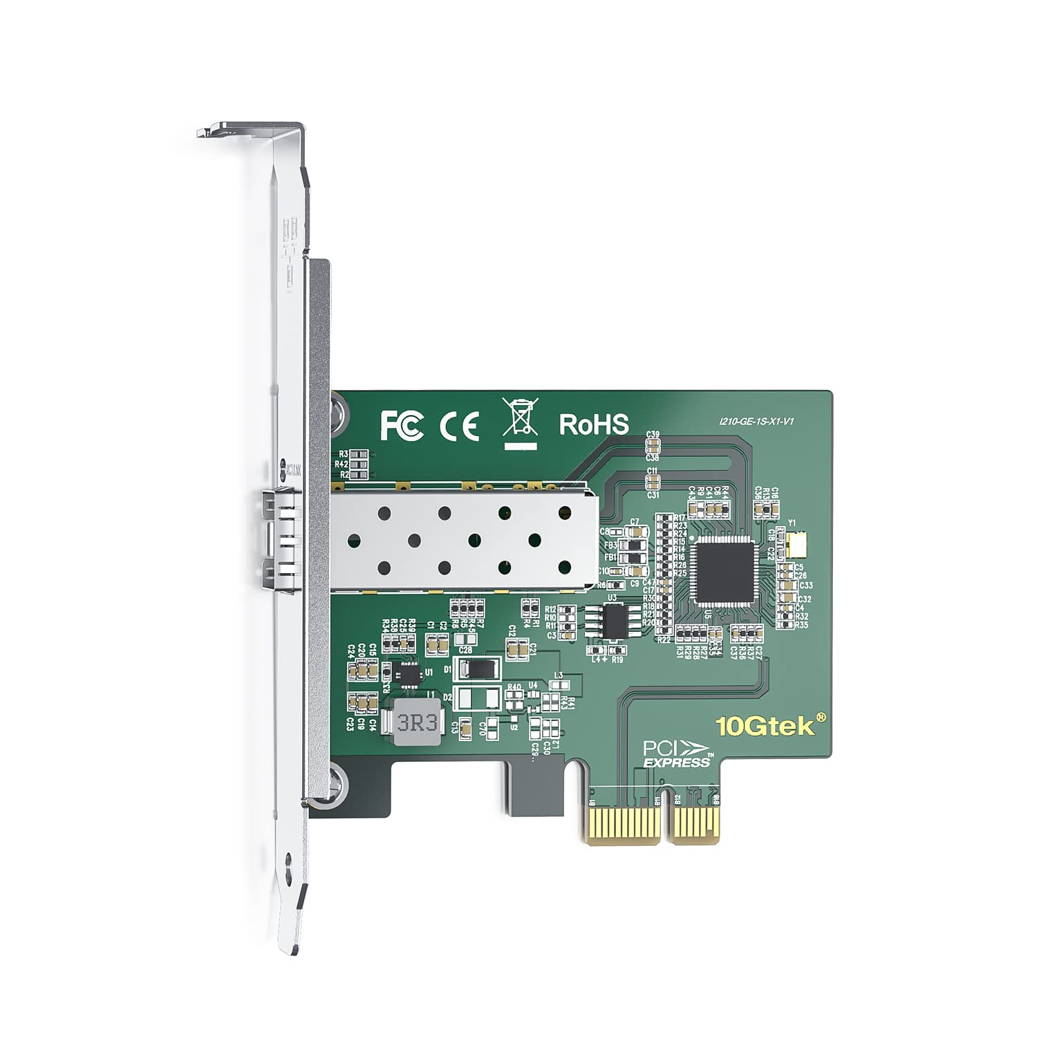 Ipolex 1.25G Nic Network Card, Single Sfp Port, With Intel I210As, Support Windows/Windows Server/Centos/Ubuntu/Sues/Freebsd/Vmw
