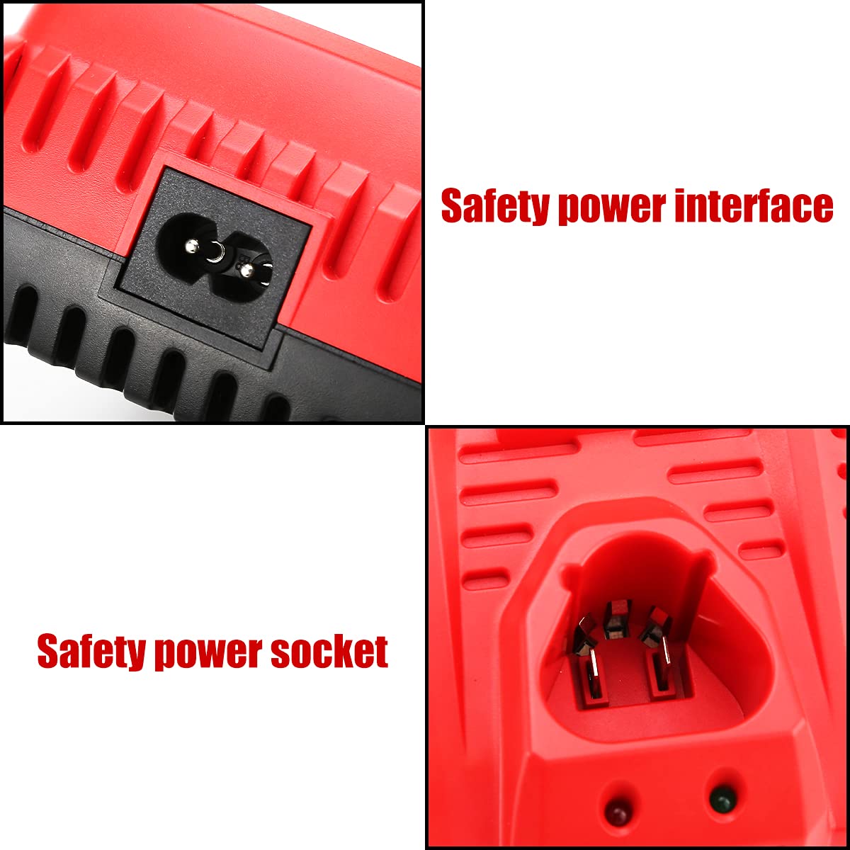 Ahomtikk 12V Rapid Charger Replacement For Milwaukee 12V Battery Charger, Compatible With Milwaukee M12 Lithium Battery 48 11 24