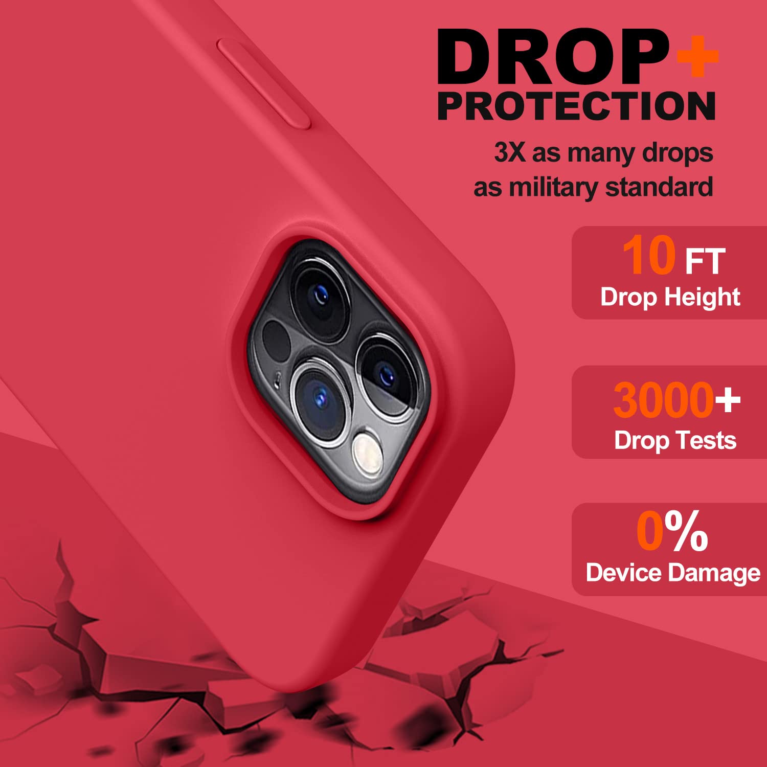 Love 3000 Compatible With Iphone 13 Pro Max Phone Case | Thickening Liquid Silicone | Anti Scratch Microfiber Lining | Full Body