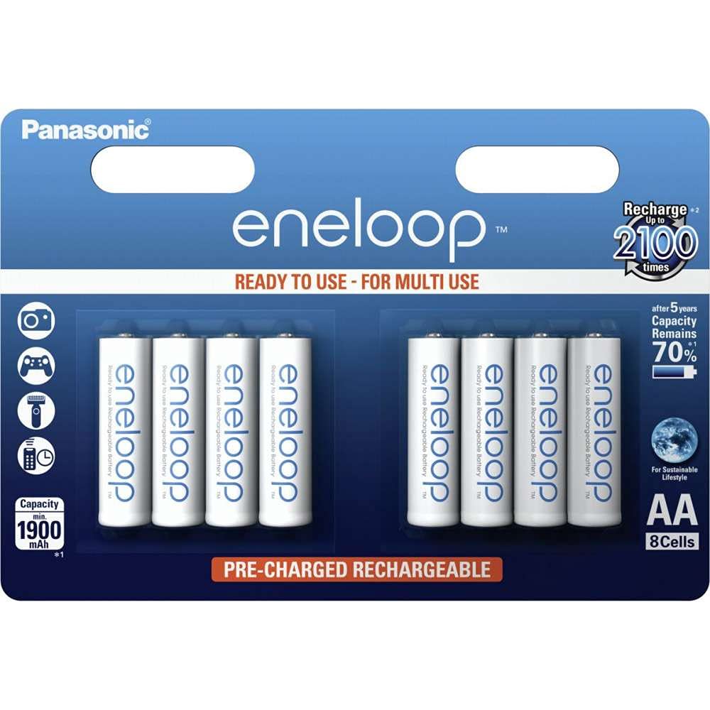 Panasonic 1X8 Eneloop Mignon Aa 1900 Mah, Bk 3Mcce_8Be (Aa 1900 Mah)