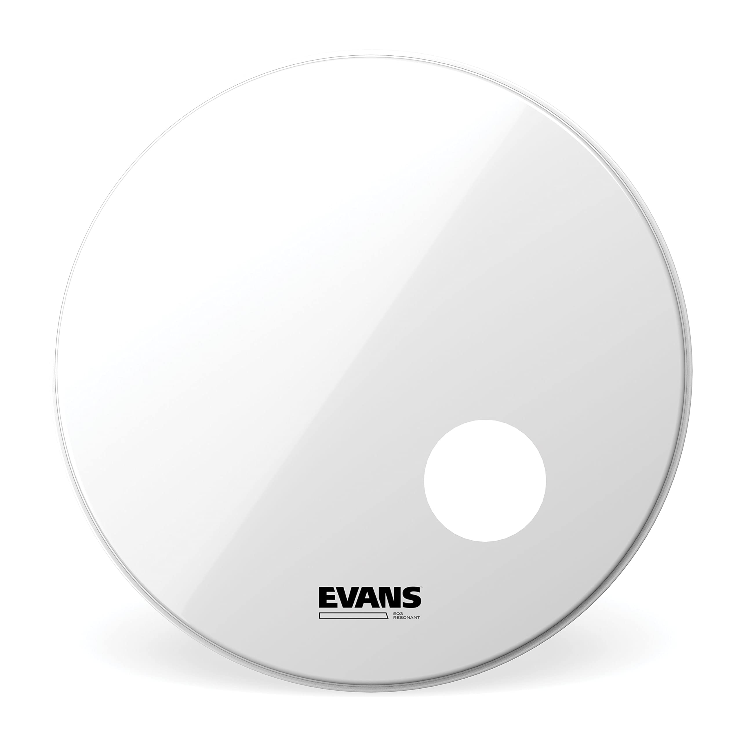 Evans Eq3 Resonant Smooth White Bass Drum Head, 26 Inch