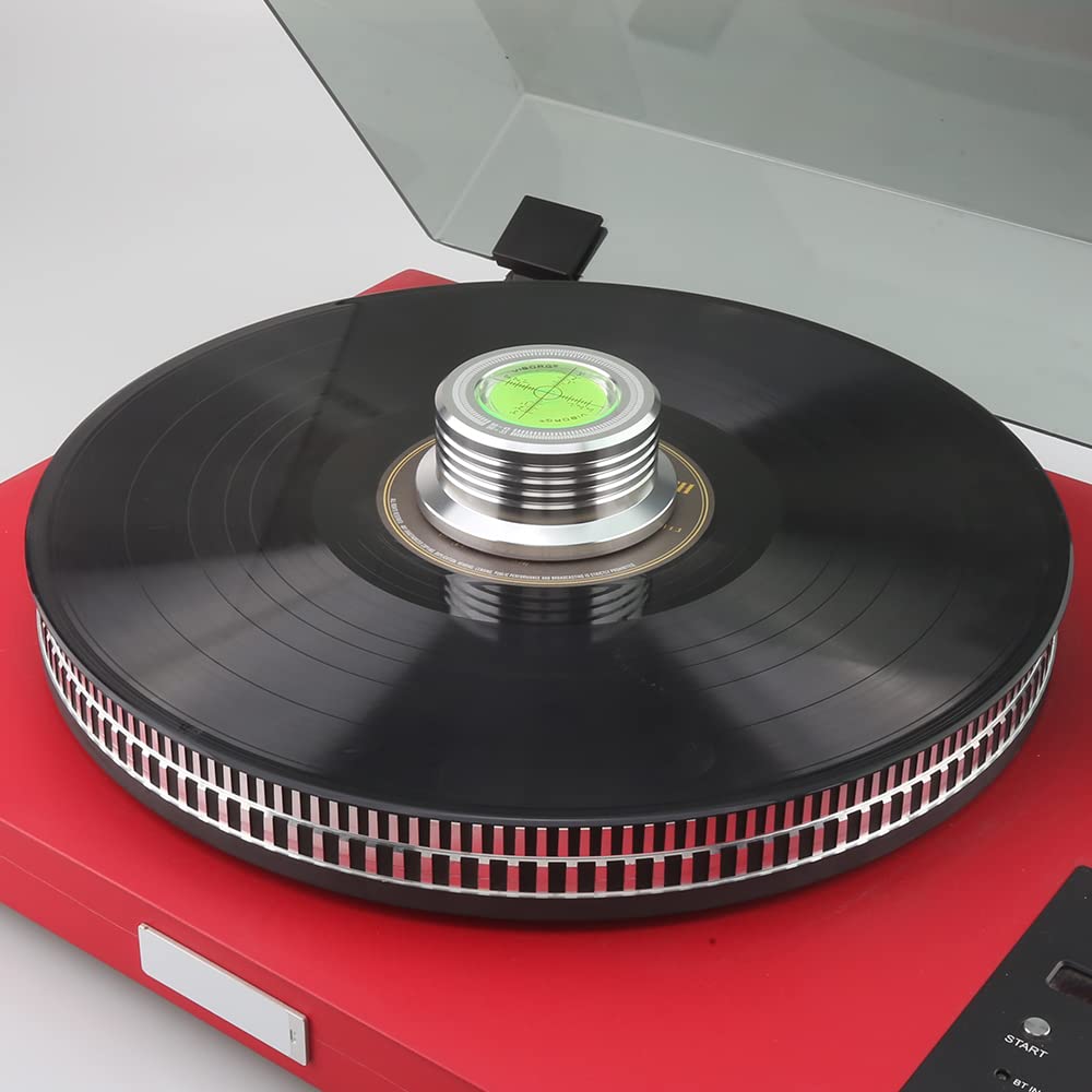 Viborg Lp528S Record Weight Stabilizer Turntable Level Strobe Making 3 In 1, 280G (9.9 Oz) Lp Vinyl Clamp With Bubble Leveling (