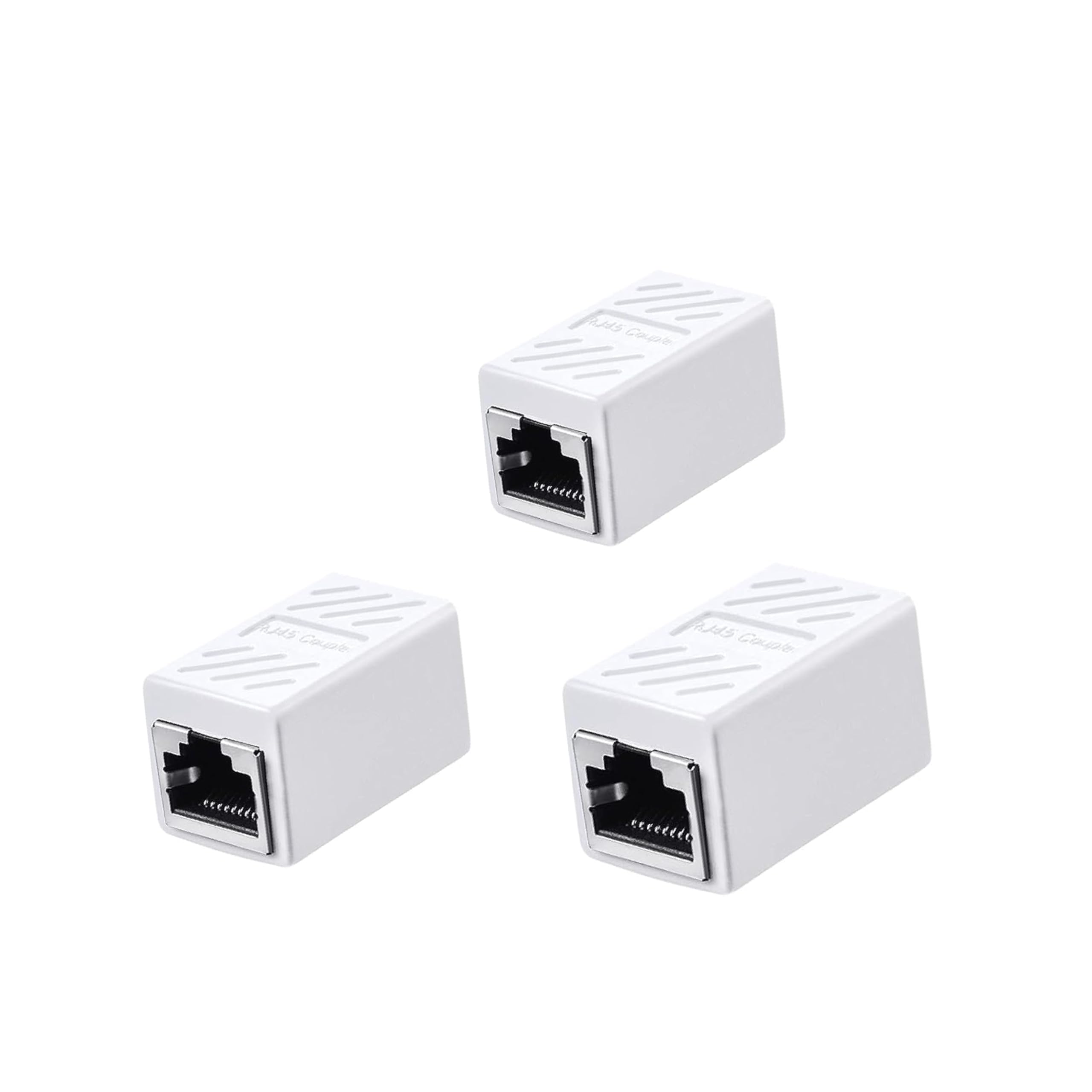 Rj45 Coupler,Ethernet Coupler,Cat6 Coupler White 3 Pack In Line Coupler For Cat8/Cat7/Cat6/Cat5E/Cat5 Ethernet Cable Extender Adapter For Pc/Router/Modem,Female To Female