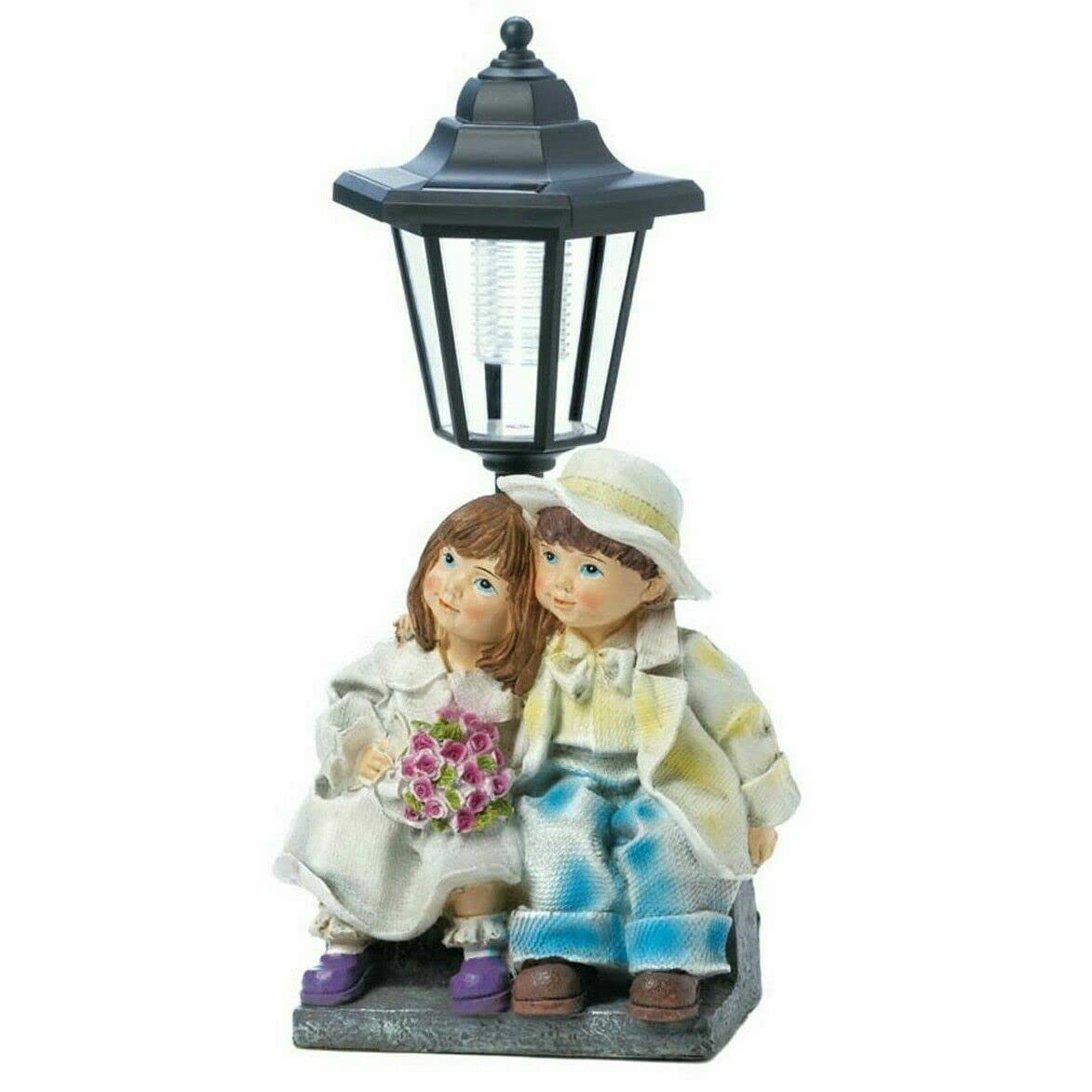 Zings & Thingz 57073998 Sweet Couple Solar LAMP, White