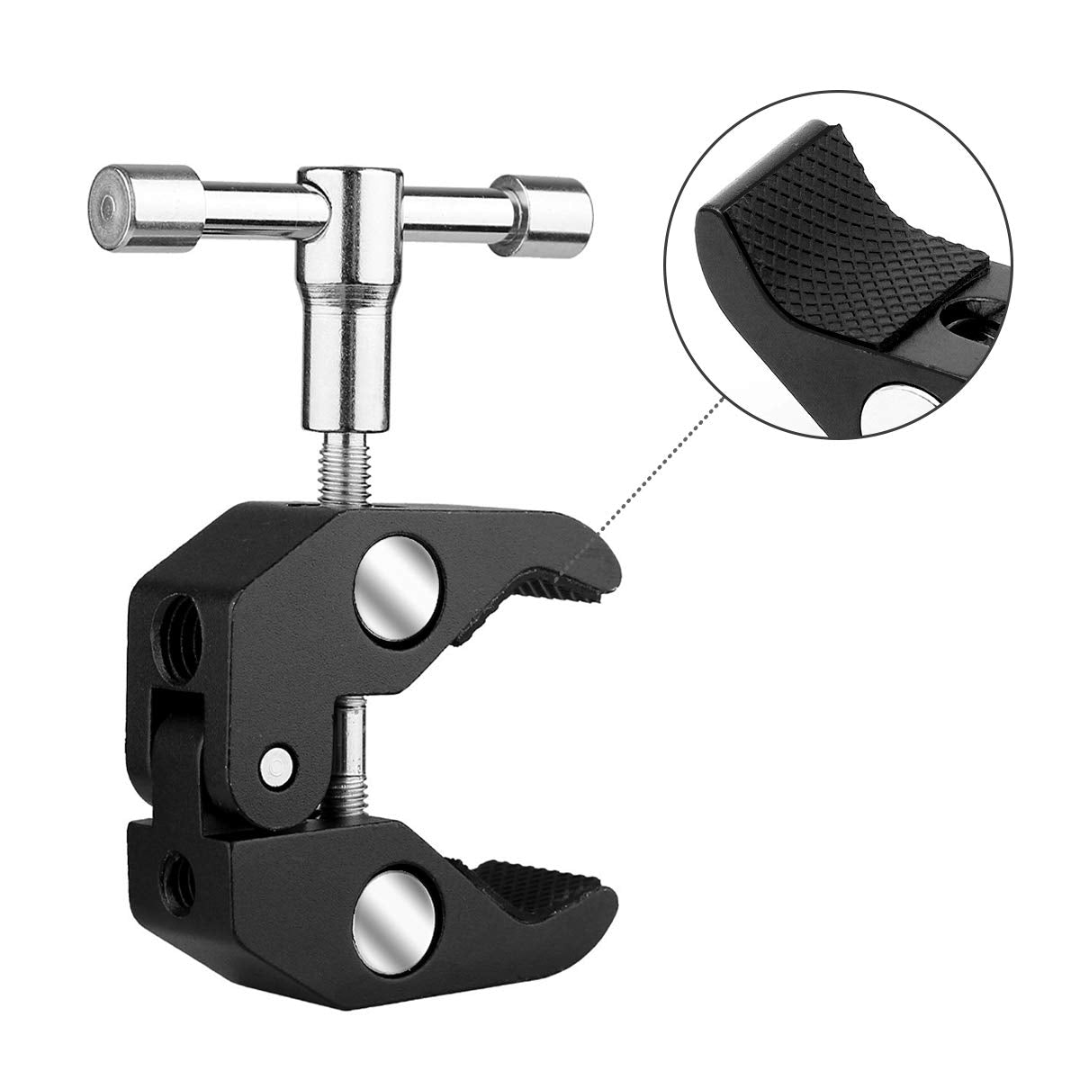 Slow Dolphin Photography Super Clamp W/1/4'' And 3/8'' Thread Clip For Dslr,Cameras, Light Stand, Rods,Lights, Umbrellas, Hooks, Shelves, Cross Bars (2Pcs)