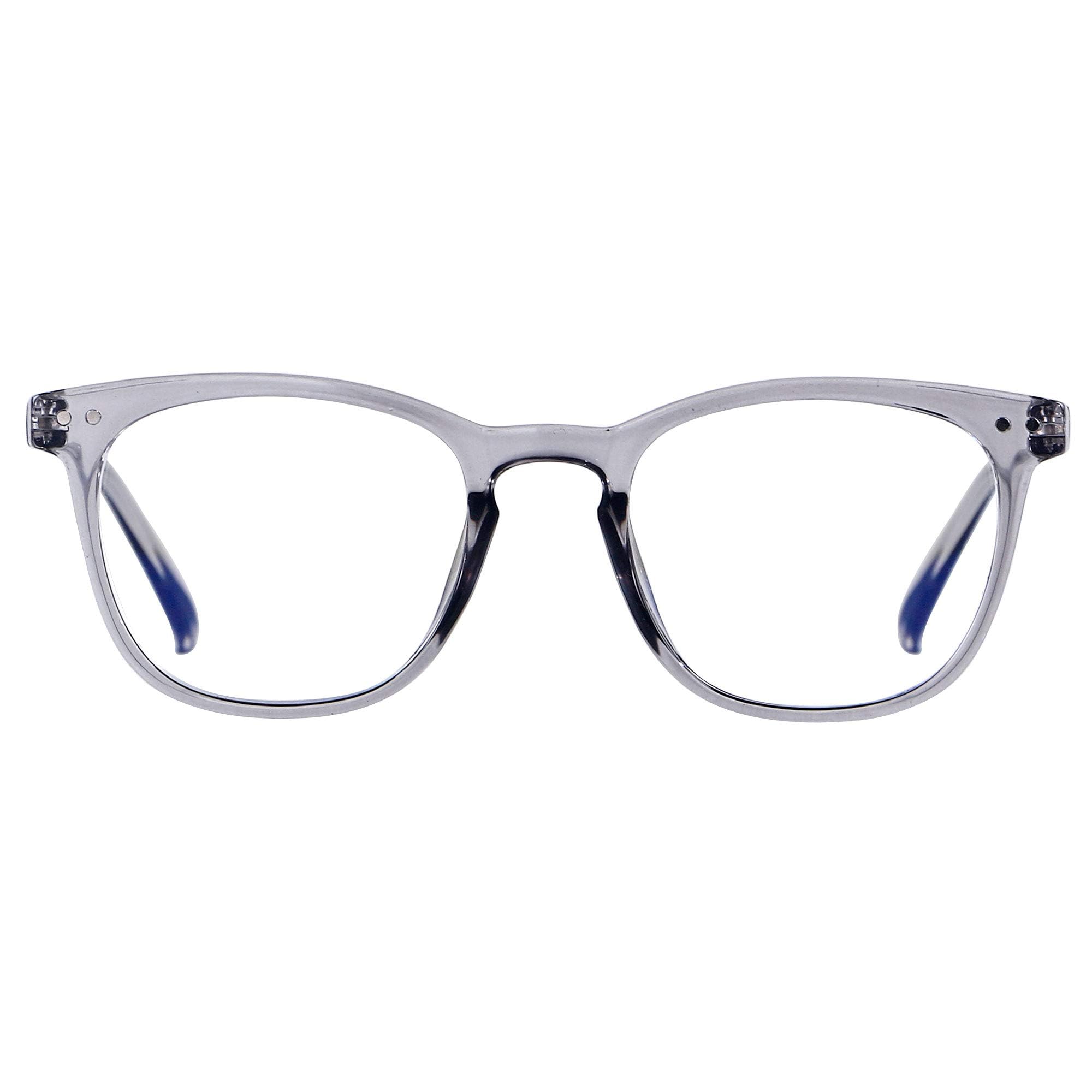 ANDWOOD Blue Light Blocking Glasses Women Men Computer Small Face Frame Bluelight Blocker Teens Square Frame Gray Grey