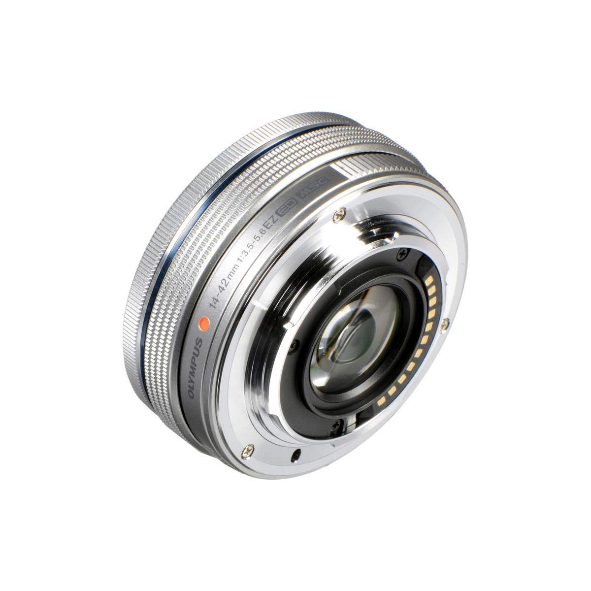 Om System Olympus M.Zuiko Digital 14-42Mm F3.5-5.6 Ez Silver For Micro Four Thirds System Camera, Compact 3X Zoom Lens