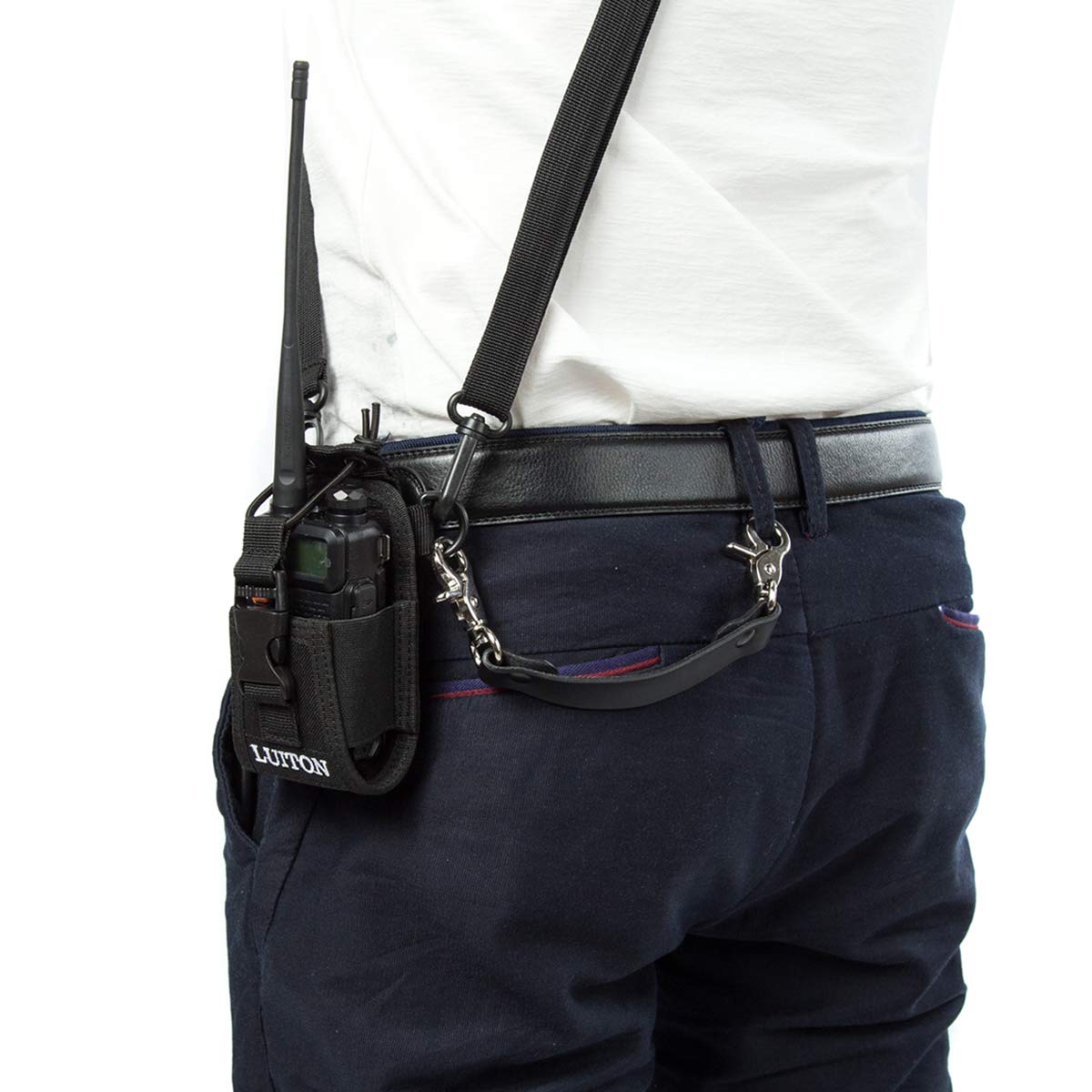 Leather Anti Sway Strap For Radio Strap For Firefighter�S Radio Strap Anti Sway Strap For Two Way Radio Case Compatible With Boston Leather Radio Holder