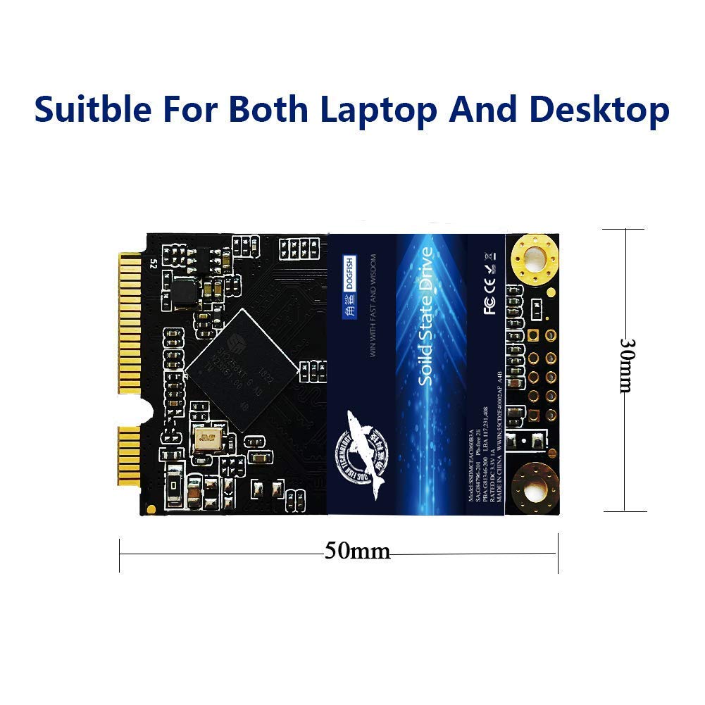 Ssd Msata 120Gb Dogfish Internal Solid State Drive High Performance Hard Drive For Desktop Laptop Sata Iii 6Gb/S Includes Ssd 32