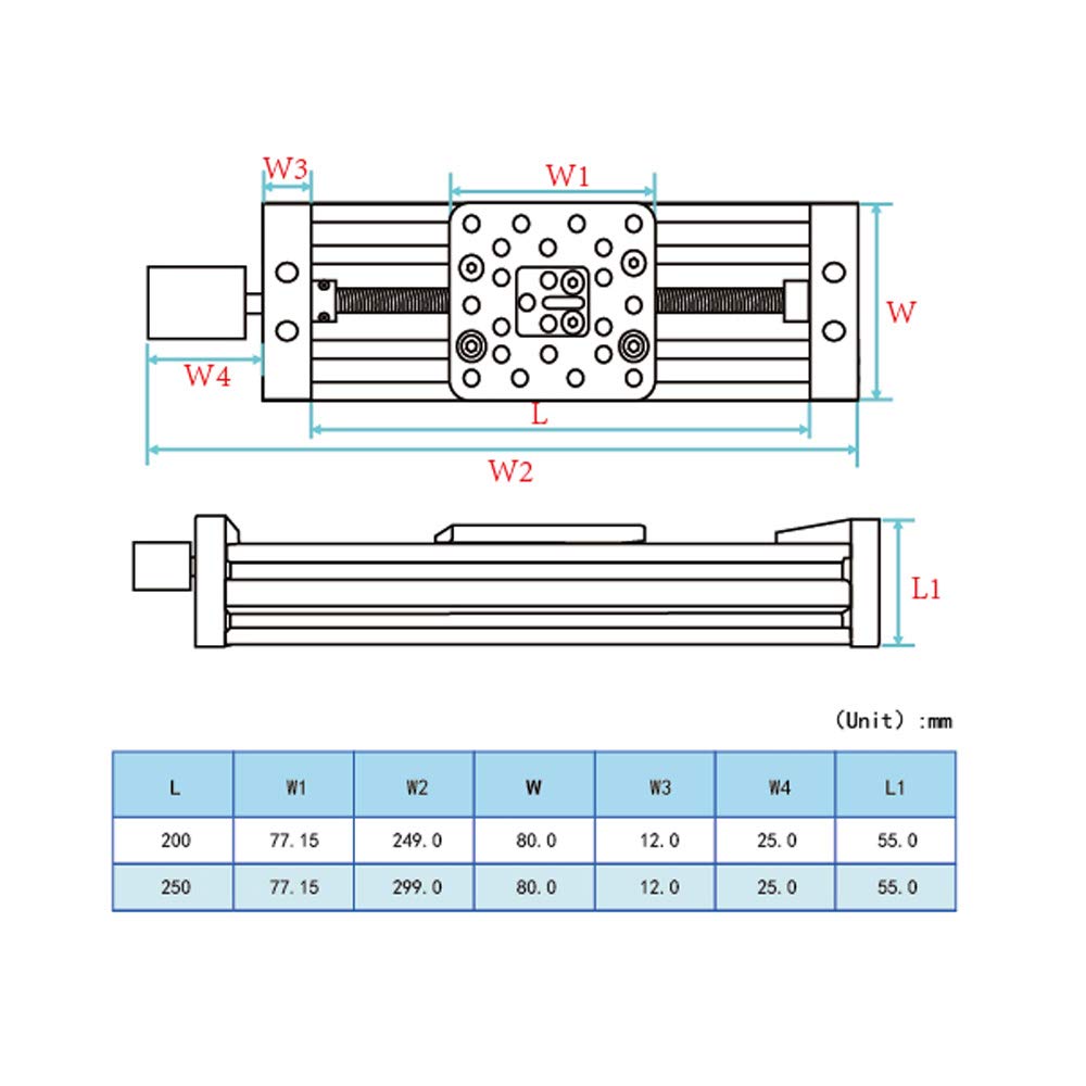 Befenybay 200Mm 4080U Z Axis Screw Slide Table Linear Actuator Kit Linear Module For 3D Printer And Diy Cnc Router Parts X Y Z A
