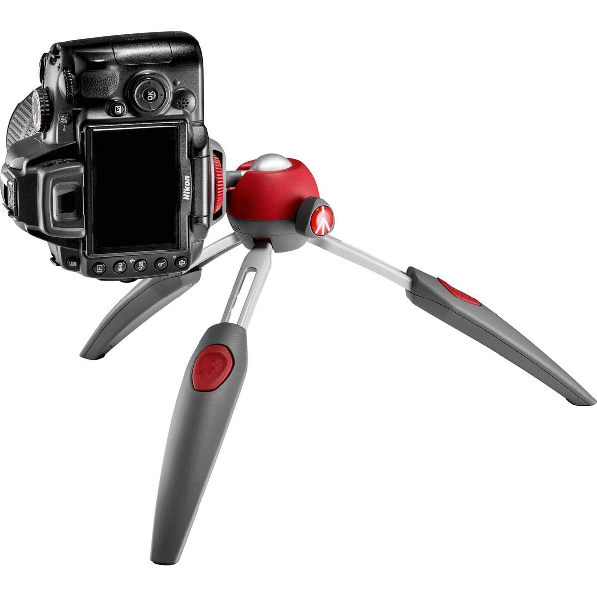 Manfrotto Pixi Evo 2 Section Aluminum Mini Tripod, Red