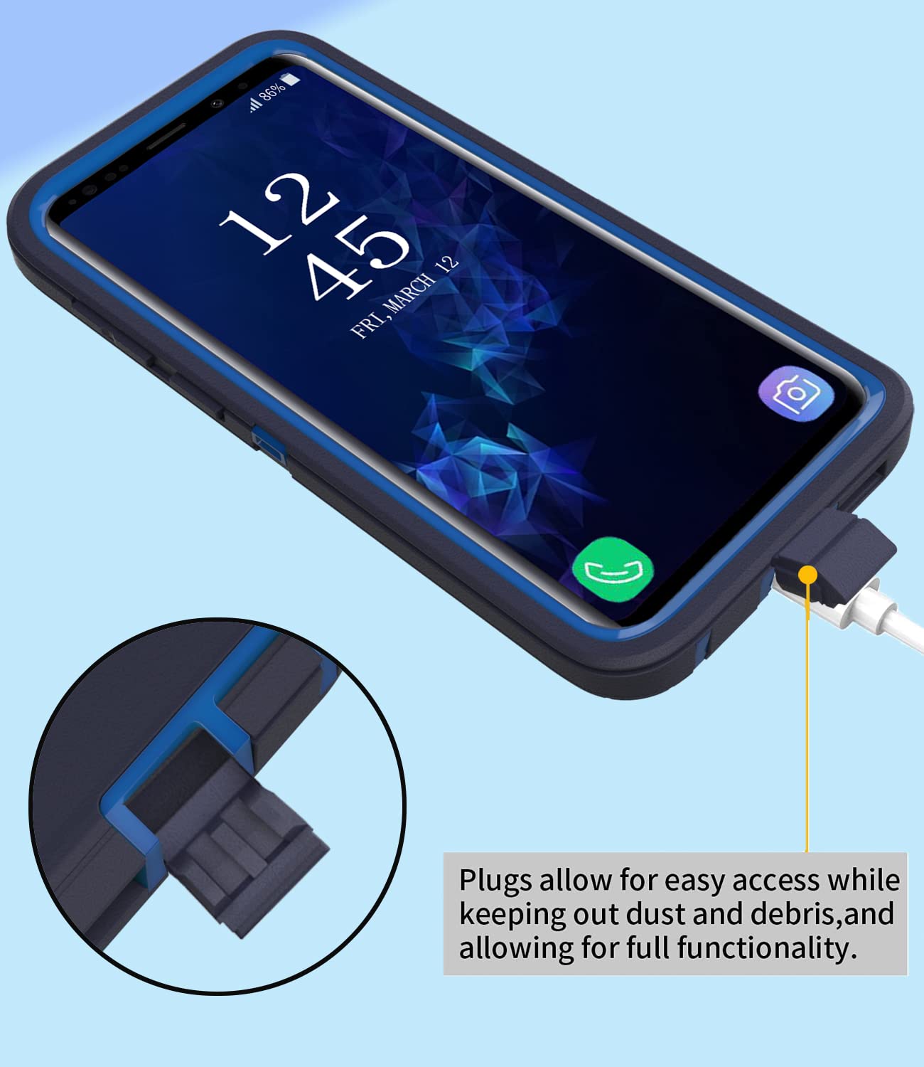 Guirble For Samsung Galaxy S9 Plus Case,Shockproof Dropproof For Samsung S9 Plus Case,Heavy Duty Protective Galaxy S9 Plus Csae,