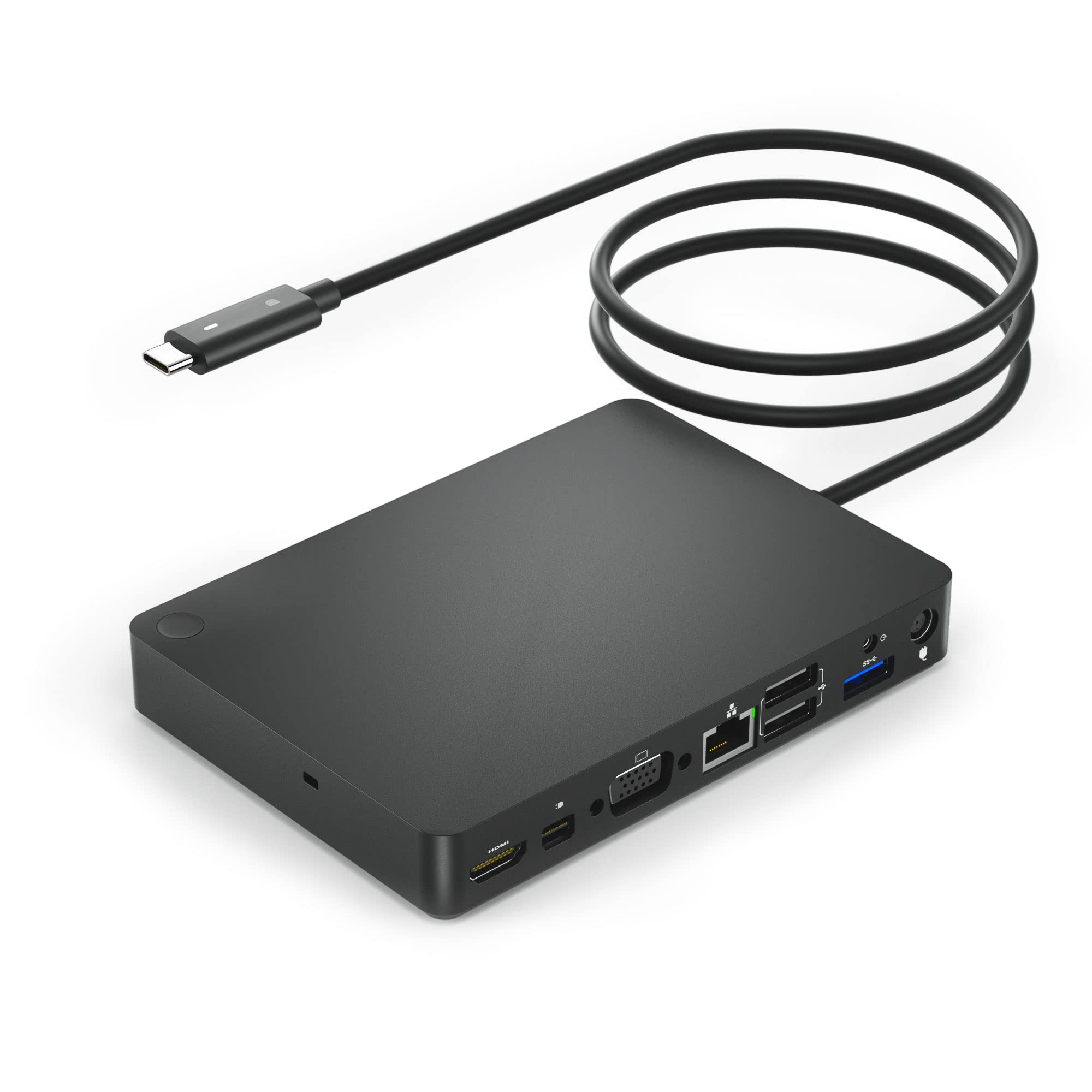 WD15 USB-C Docking Station - Dual 4K Displays or Single 4K Display with MiniDP, HDMI, VGA for Dell USB-C Laptops (1DP, 1HDMI, 1V