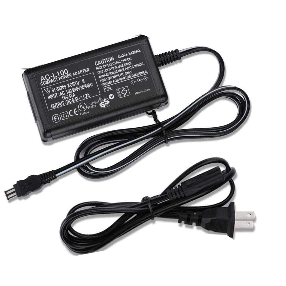 Ac L100 Ac Power Supply Adapter, Replacement For Sony Ac L10A, Ac L10B, Ac L10C Ac L15A/B Ac L100C,For Sony Handycam Ccd Trv77 Ccd Trv88 Ccd Trv9X Dcr Trv6E Mvc Fd Cameras