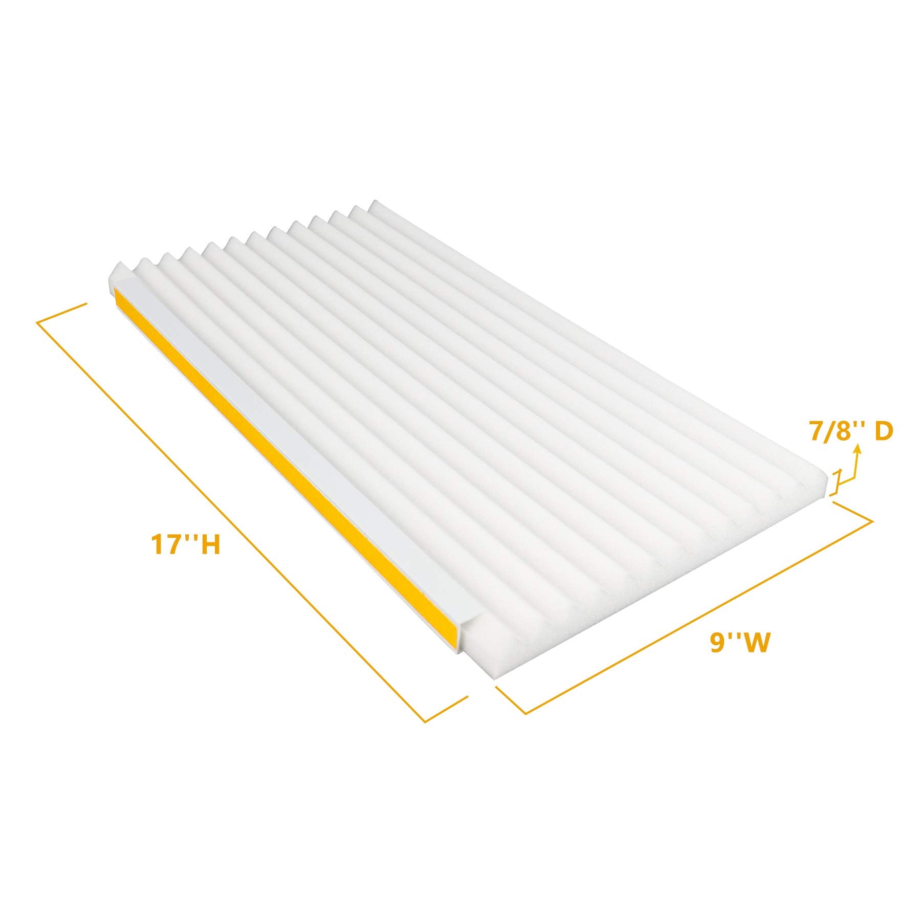 Lbg Products Window Air Conditioner Foam Insulation Panels, Ac Side Insulating Panel Kit, 2 Pack,White Beige, 17In High X 9In Wi