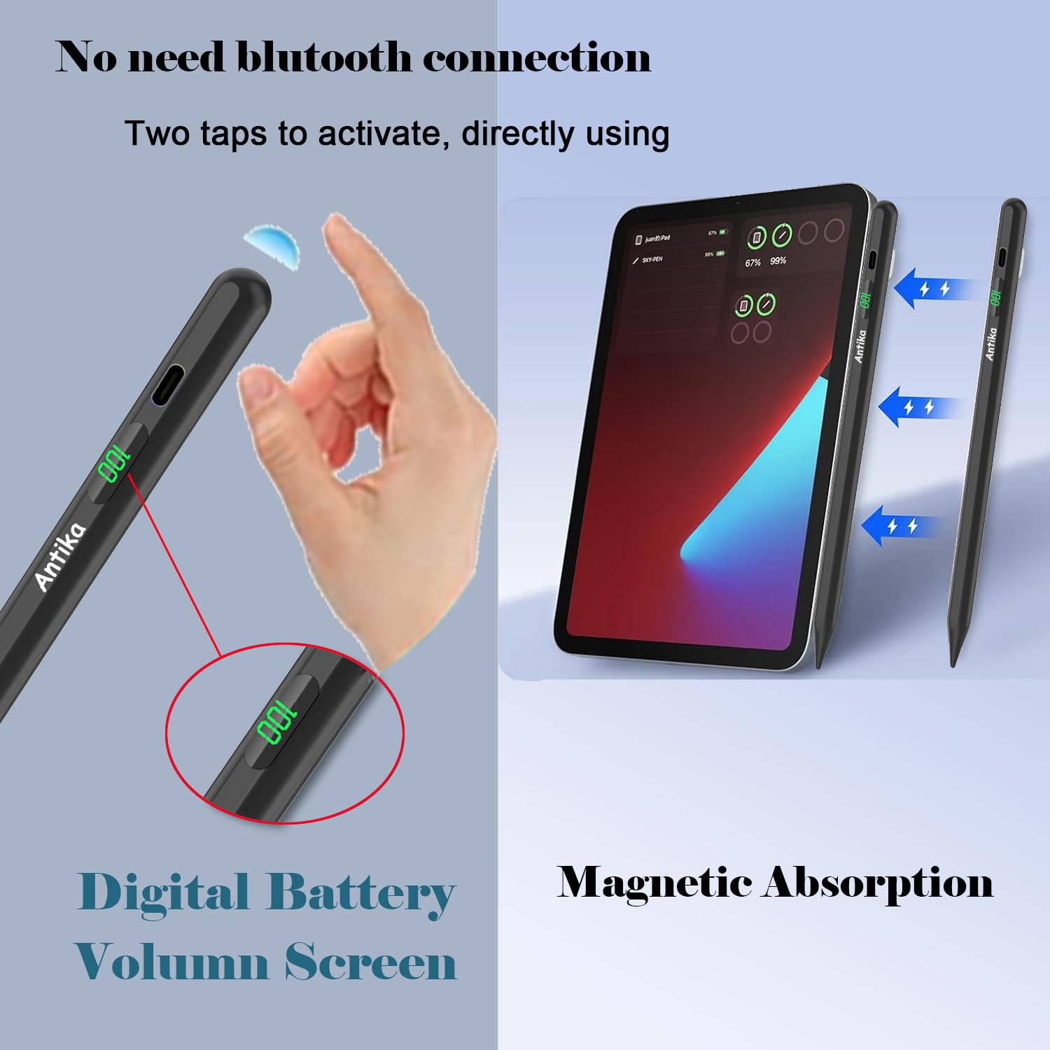 Stylus Pen For Ipad Digital Ipad Pencil 2Ndgen 12 Hour Constant Writing Tilt Sensitivity Palm Rejection Magnetic Pen For Ipad Ai