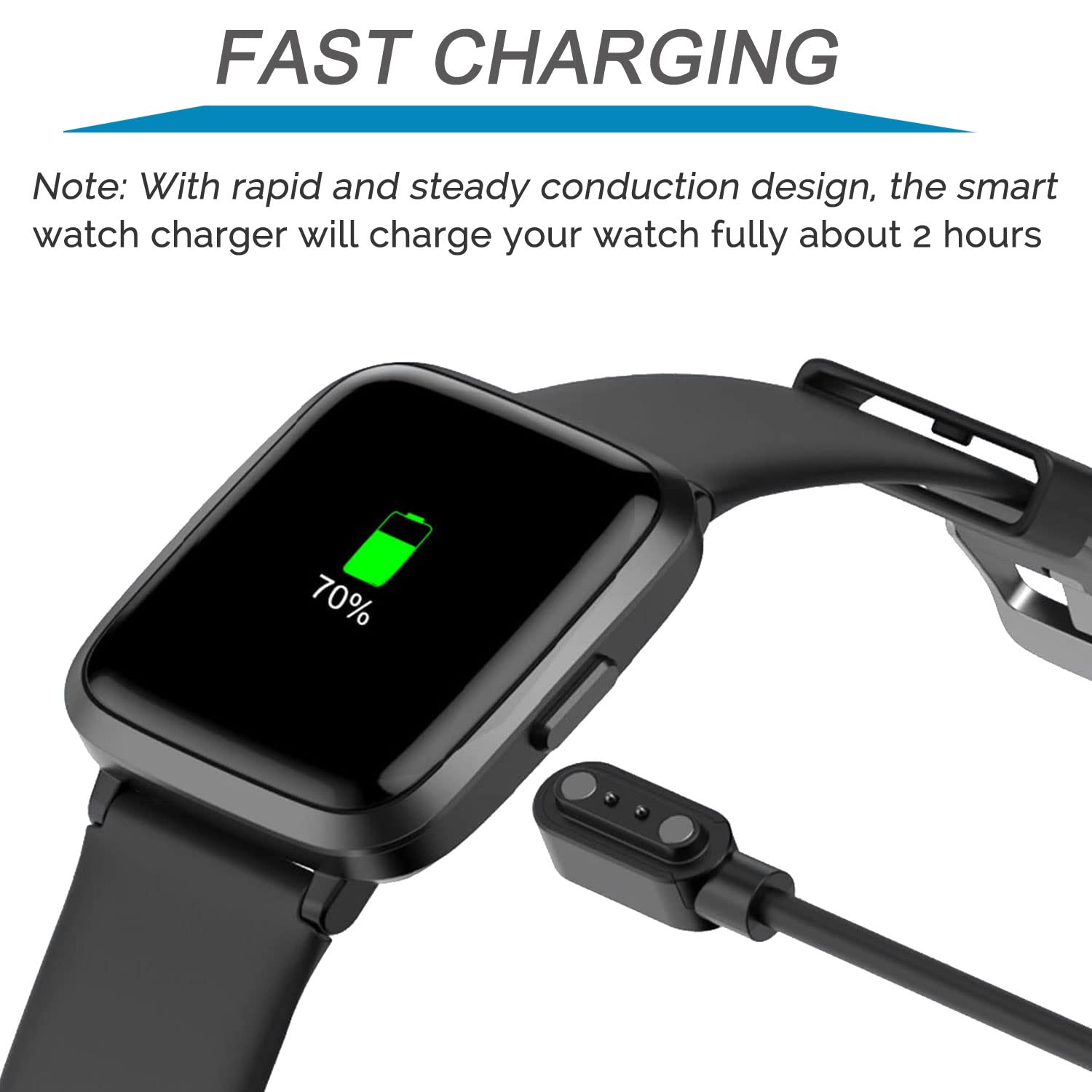 Smart Watch Charger Magnetic Compatible With Yamay Willful Letsfit Letscom, Magnetic Usb Charging Cable For Umidigi Uwatch 3S 3