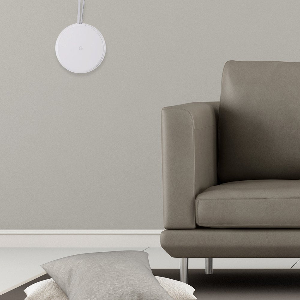 Okemeeo Wall Mount For Google Wifi   Ceiling Mount Holder For Google Wifi Mesh System 2016 And 2020, Space Saving, Reinforced And Perfect Unity (1 Pack)