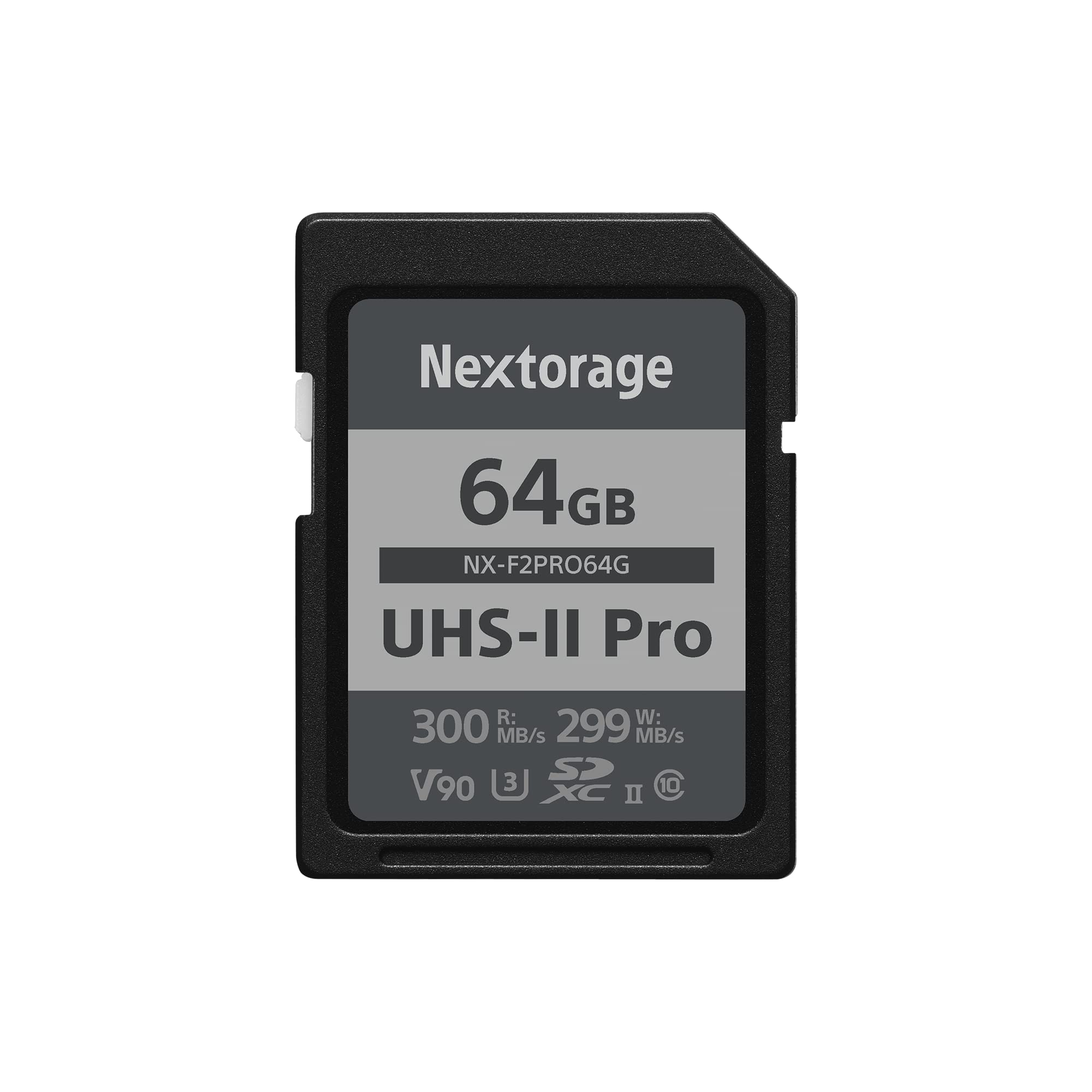 Nextorage 64Gb Sdxc Uhs Ii V90 Japanese Brand Pslc Max. Write Speed 299Mb/S Max. Read Speed 300Mb/S 4K Recording Nx F2Pro64G Sd Card Memory For Camera