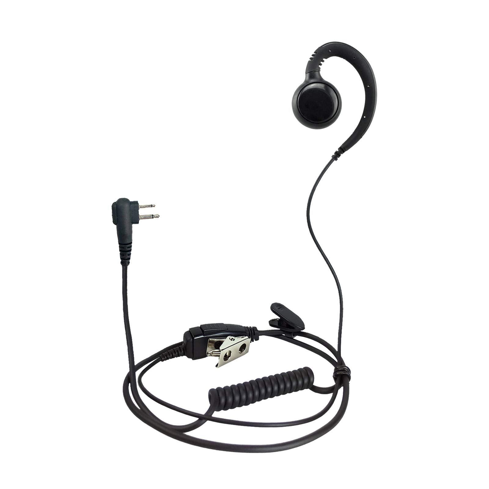 Promaxpower Two Way Radio 1 Wire C Shape Swivel Headset Earpiece Ptt For Motorola Cp88, Cp100, Cp185, Cp200D, Cls1110, Cls1410, 