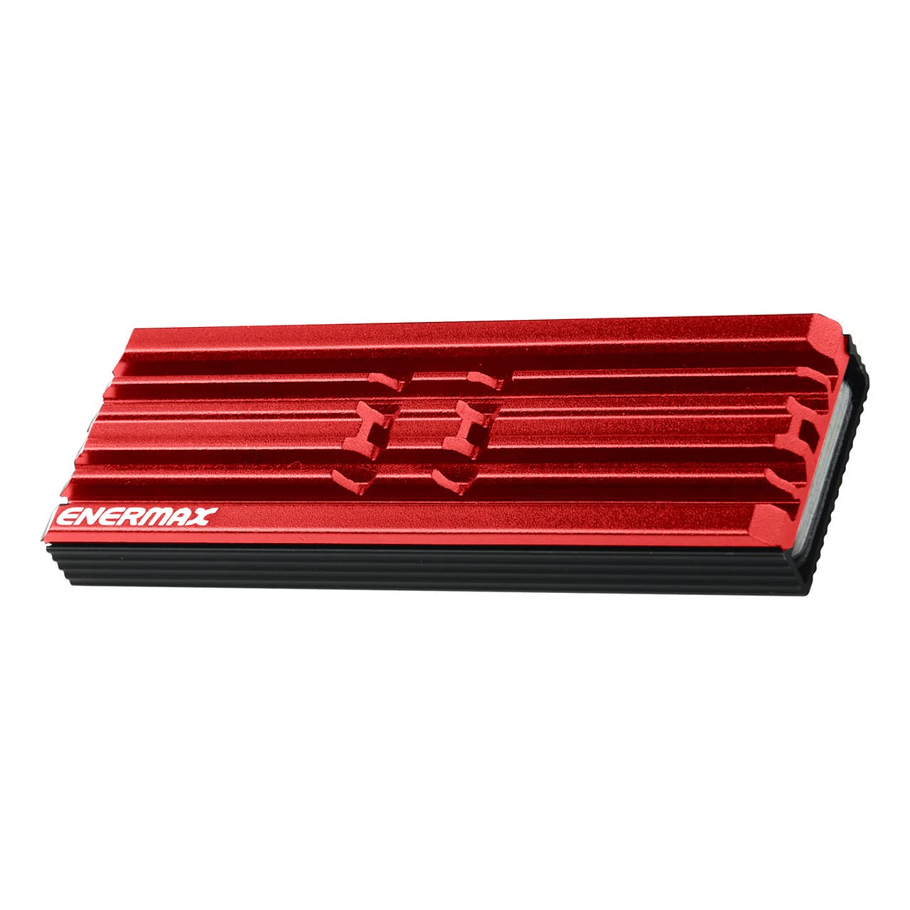 Enermax M.2 2280 Nvme Ssd Heatsink, Double Sided Heat Sink, With Thermal Silicone Pad For Pc / Ps5 Cooling, Red
