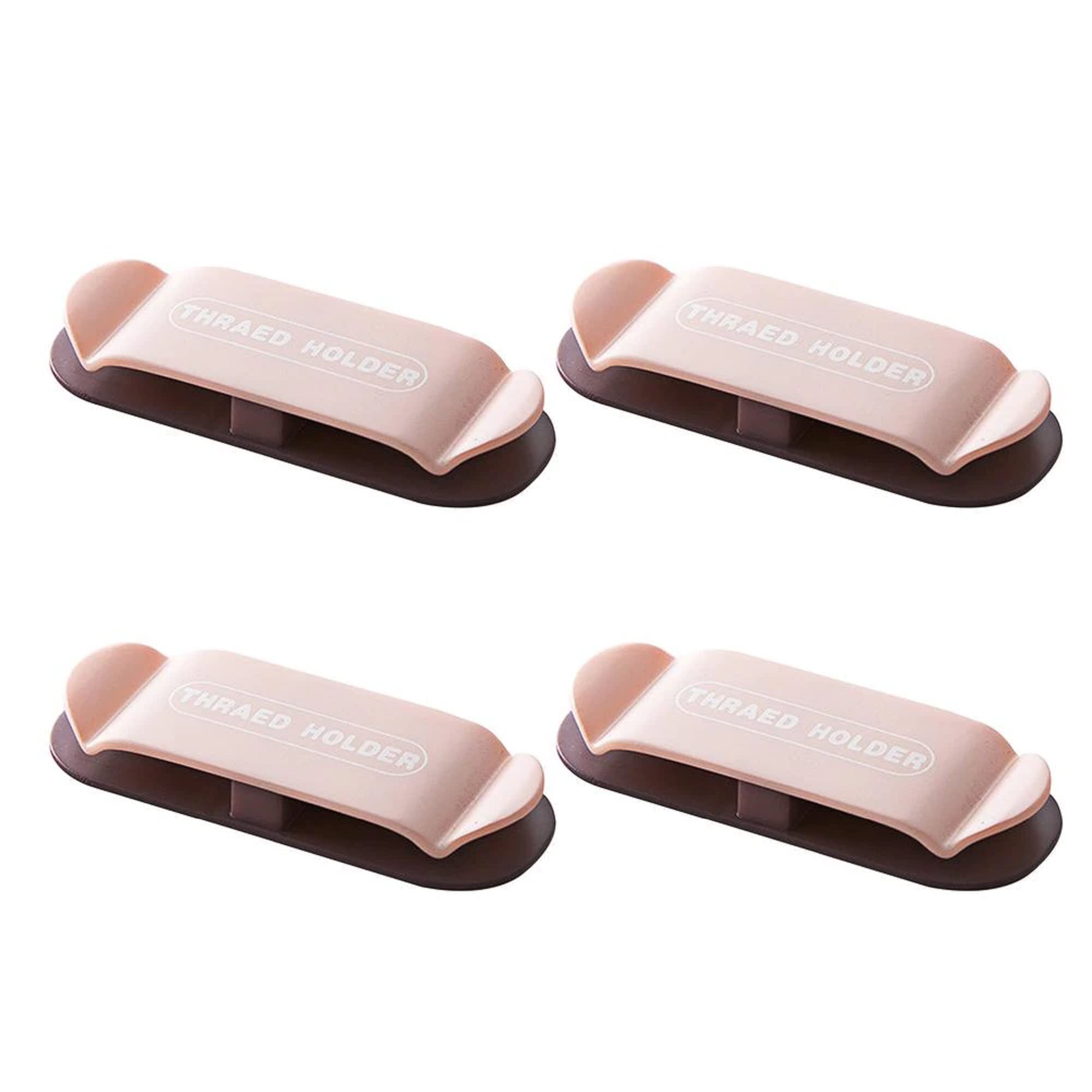 Augen 4 Pack Plug Holder & Cable Clips, Self Adhesive Cord Management For Organizing Office And Home Pc Desktop, Usb Mouse Wire