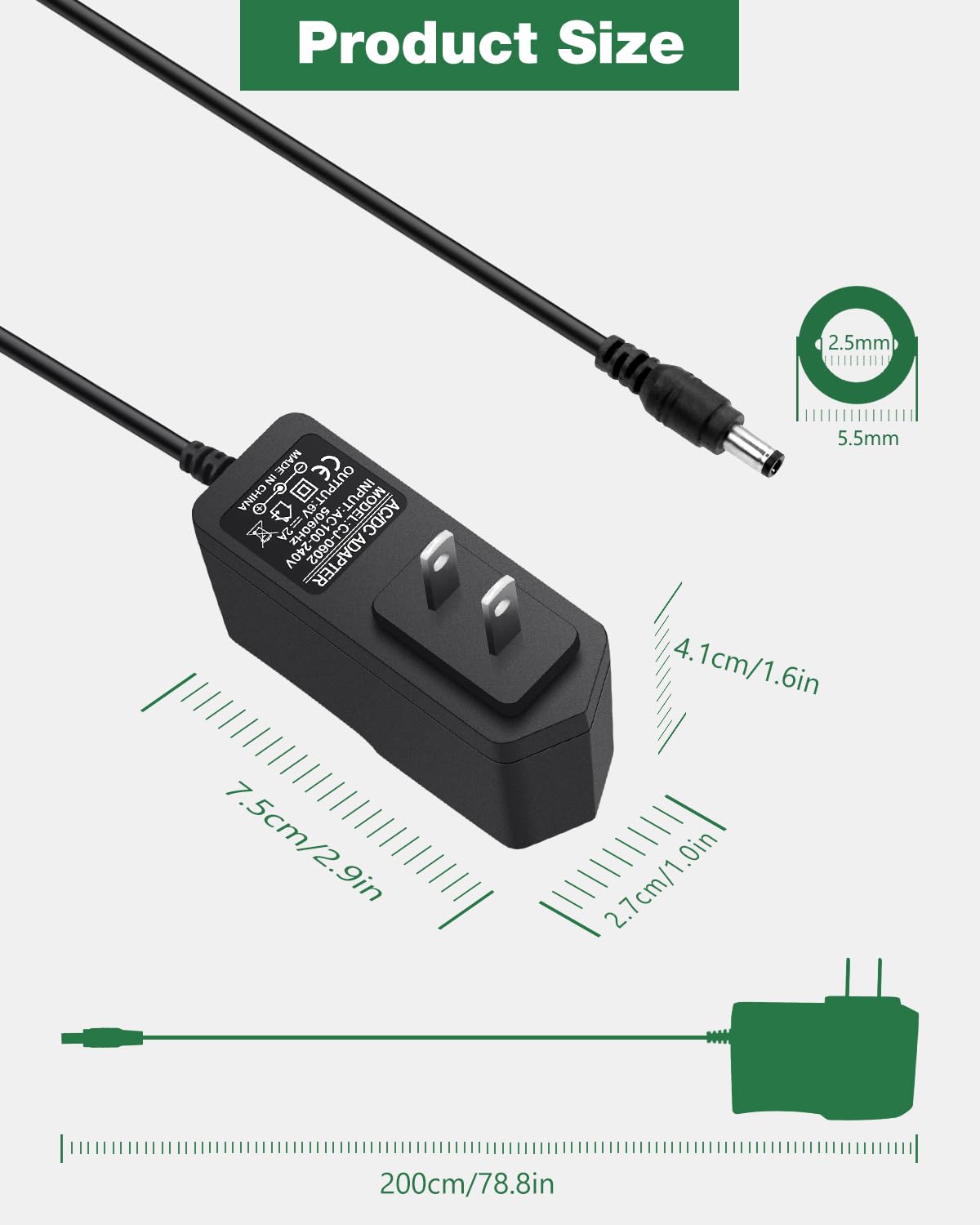 Jovno 6V 2A Dc Power Supply Ac/Dc Adapter Charger Cord For Proform Elliptical Smart Strider 480 490 500 600 Le, 390 395 475 510
