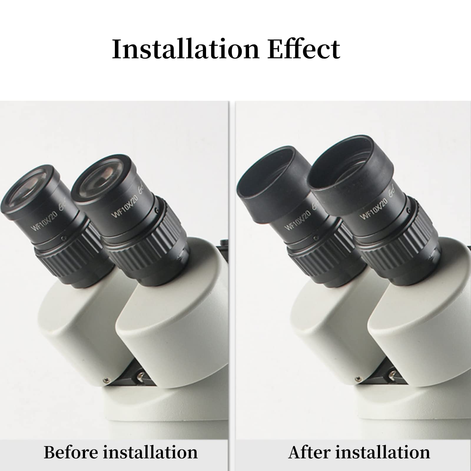 Aunmas 2Pcs Eyepiece Cover, Binocular Eye Cups Binocular Eye Cups Replacement Guard Soft Rubber 36Mm Diameter Stereo Microscope