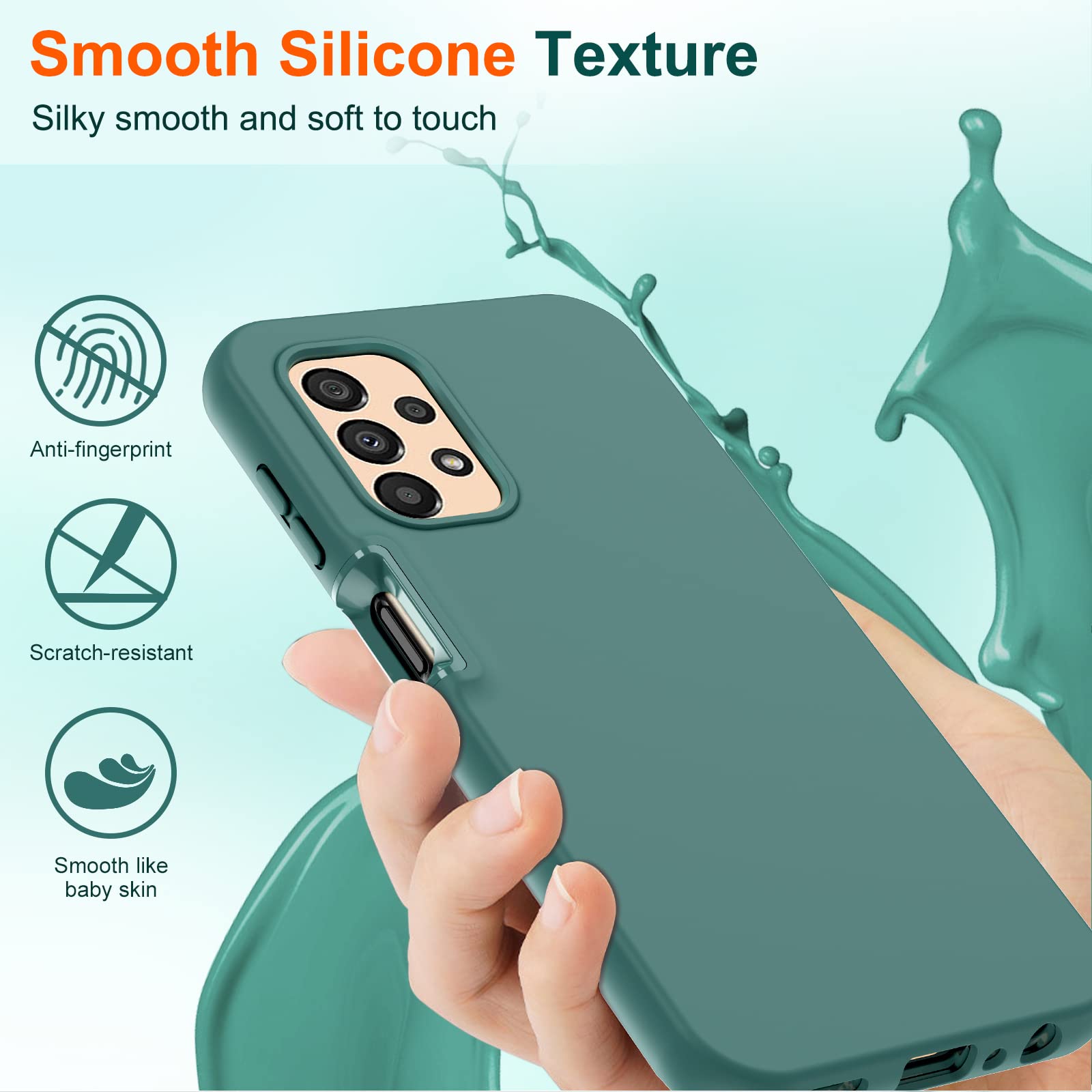 Leyi For Samsung A13 5G Case, Samsung Galaxy A13 5G Case With [2 X Tempered Glass Screen Protector], Full Body Shockproof Soft L