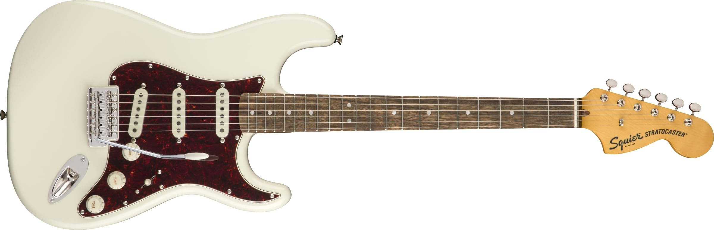 Squier Classic Vibe 70s Stratocaster Electric Guitar, with 2-Year Warranty, Olympic White, Laurel Fingerboard